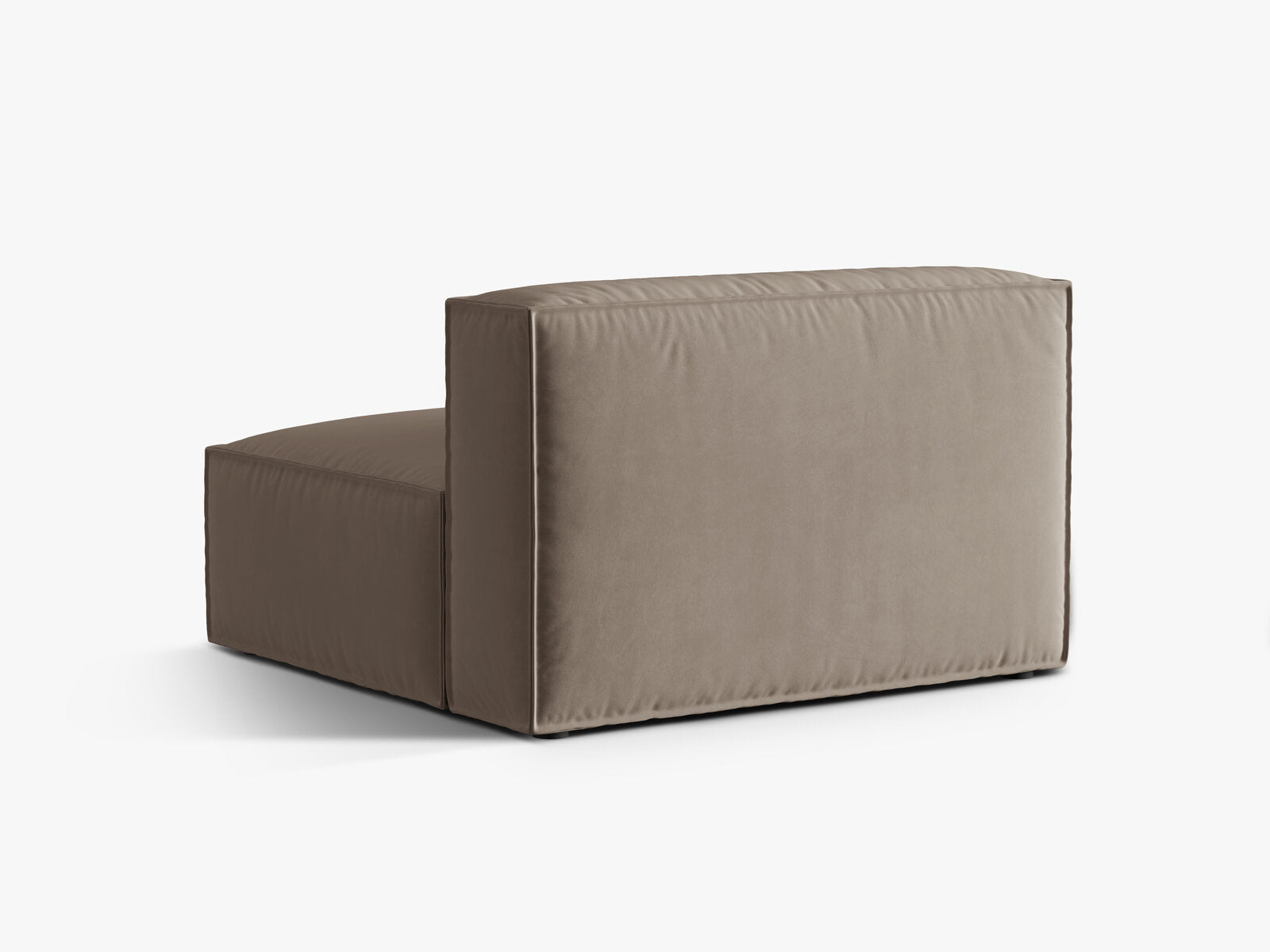 Micadoni Modul Nuria 2-Sitzer Samt Paris Warmes Grau