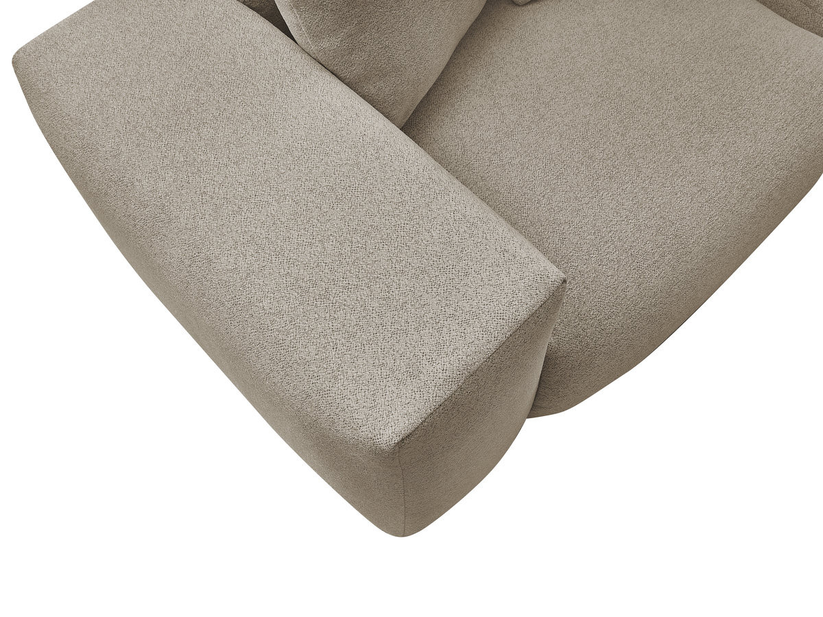 Bobochic Voltaire Sofa 3-Sitzer 248 × 100 cm Melange-Stoff Taupe