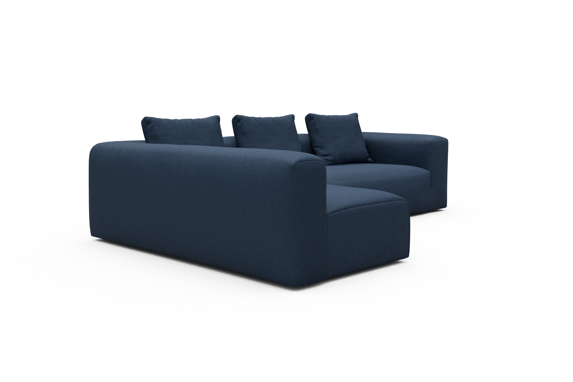 Ecksofa Fred 2x 2,5-Sitzer links offen Weda-Blue