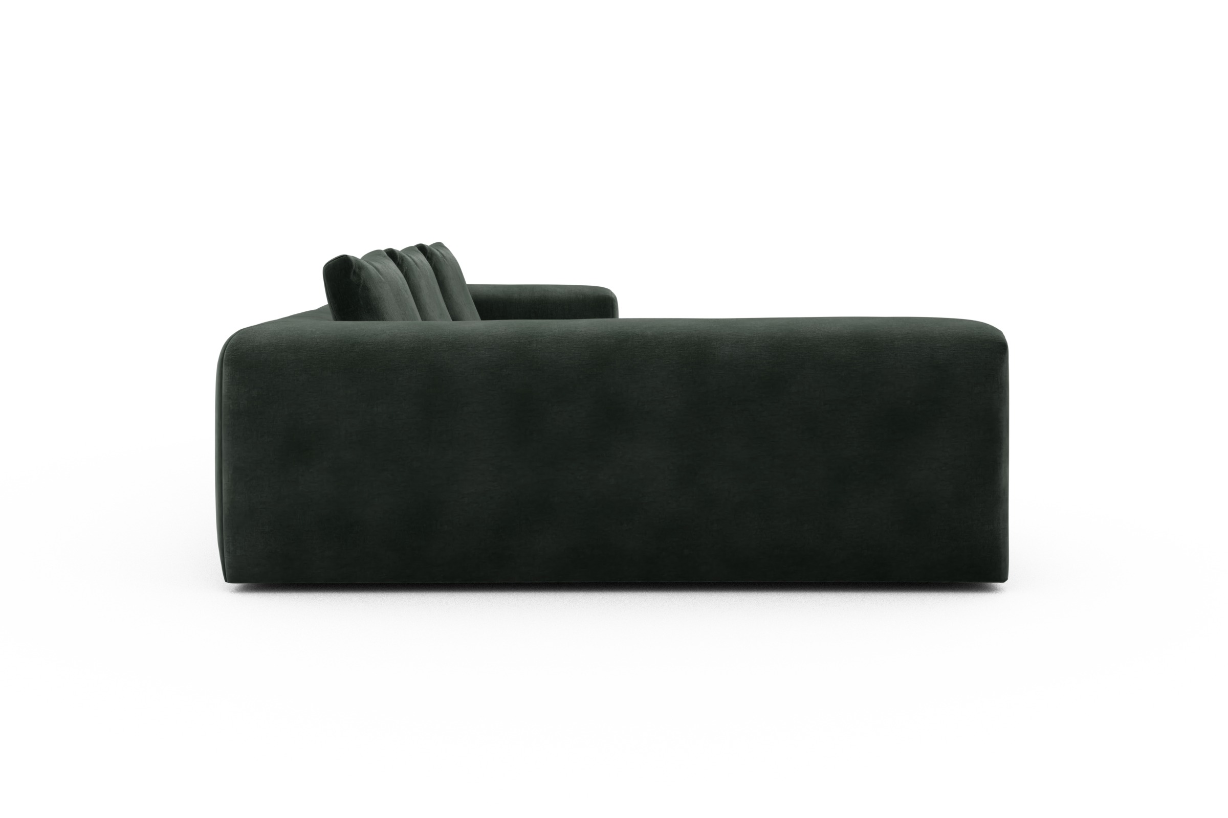 Ecksofa Fred 2x 2,5-Sitzer links offen Smooth-Laurel-Green