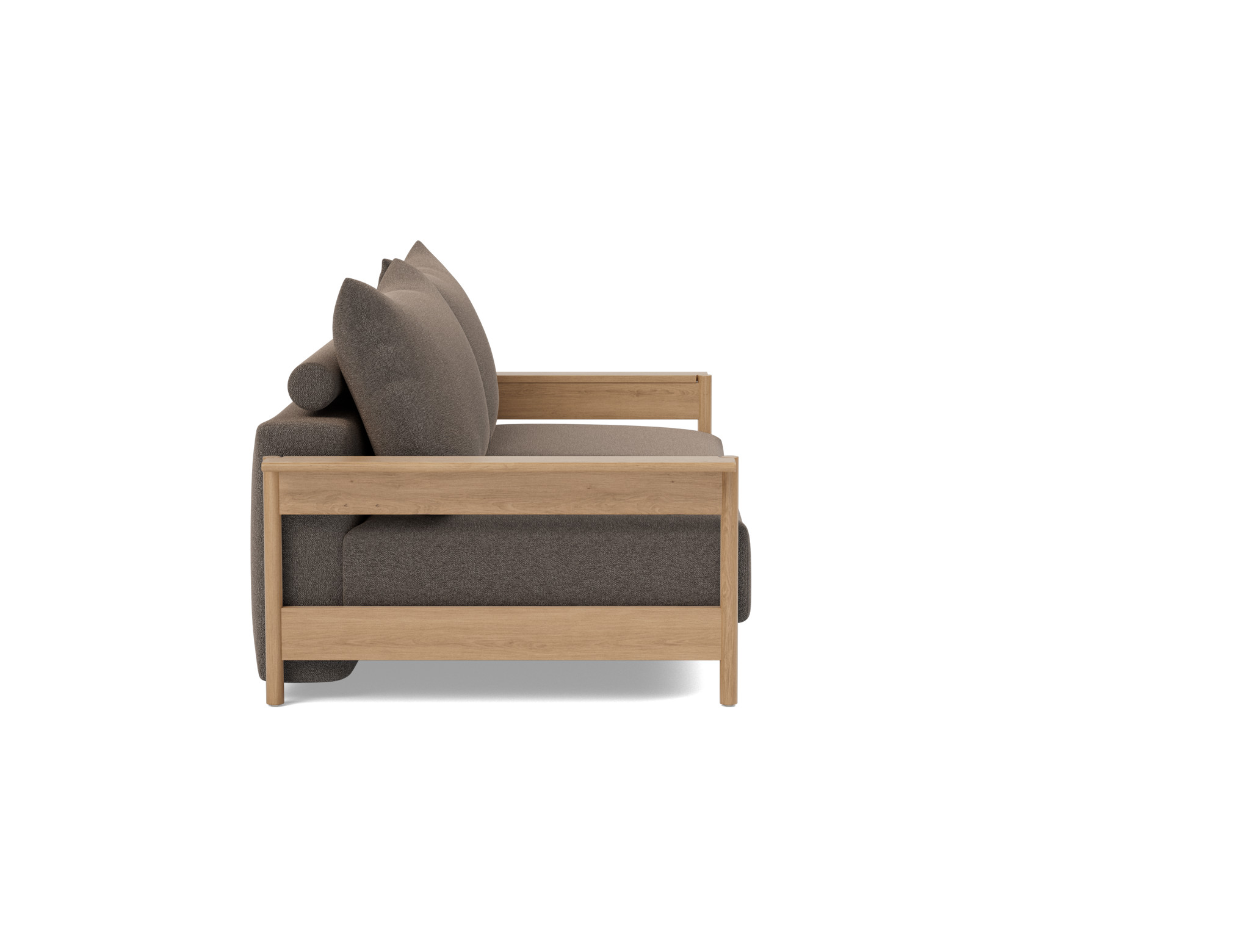 Schlafsofa Malloy Wood Boucle Skandi 530-Taupe