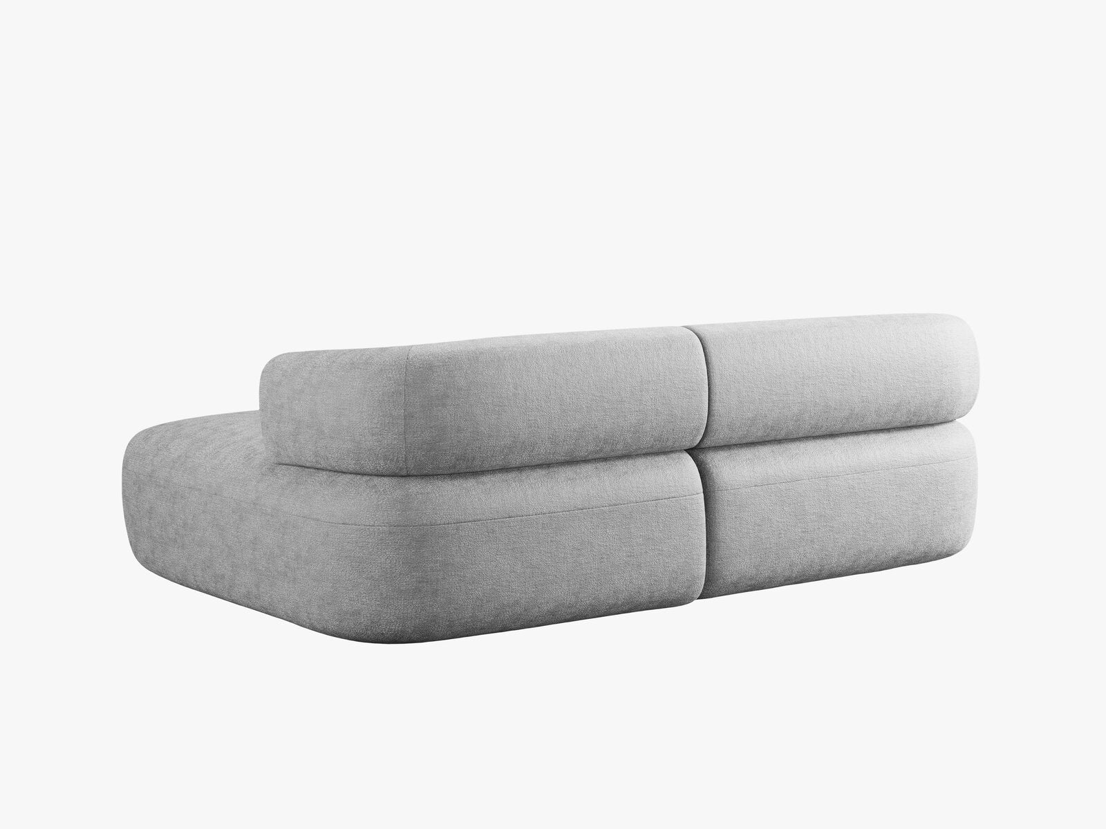 Micadoni 5-Sitzer Ecksofa Jenny Kleine Version Rechts Chenille Perfect Harmony Silber