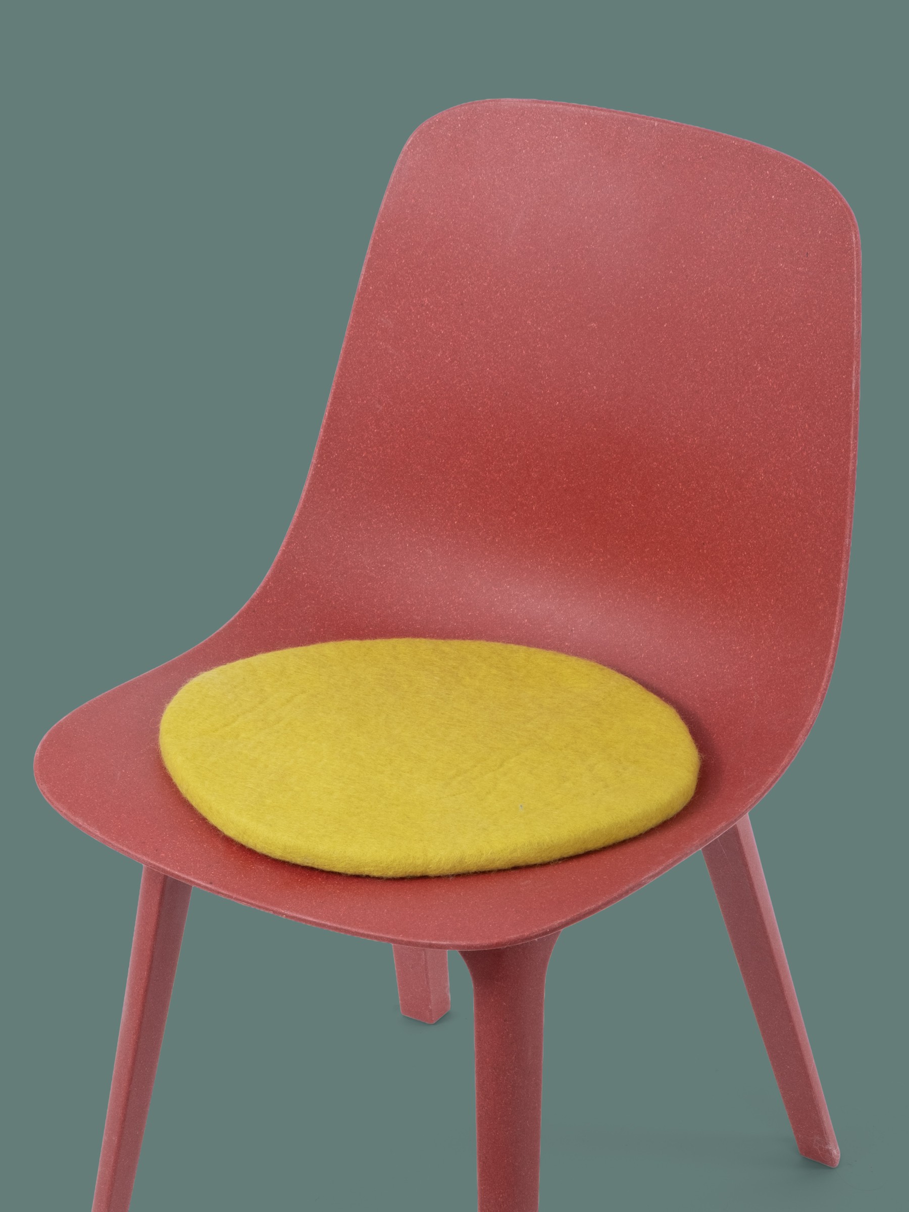 myfelt Kata Filz-Sitzauflage Gelbgrün Ø 36 cm