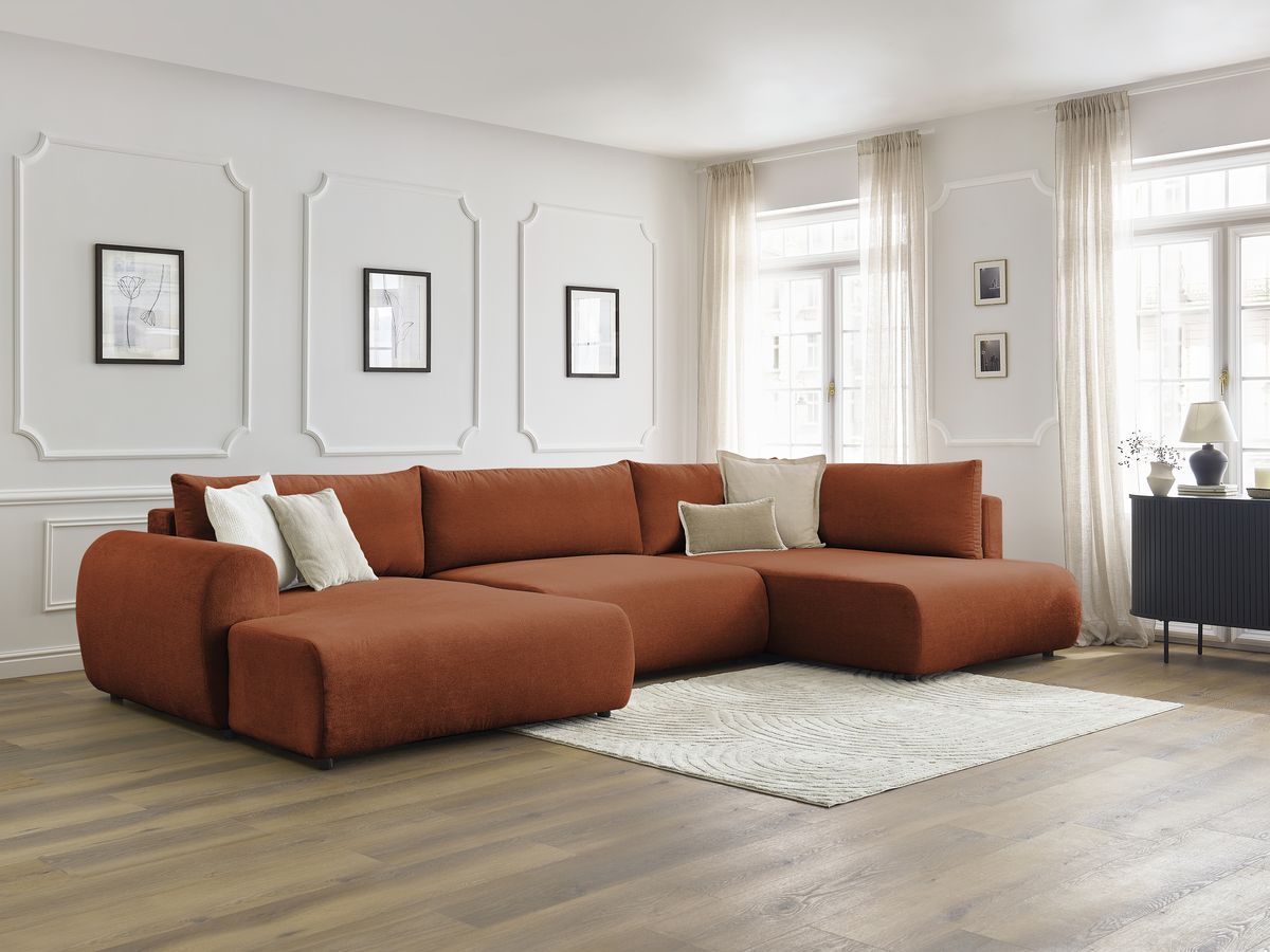 Bobochic Lucien Wohnlandschaft Stoff Orange Ecke links