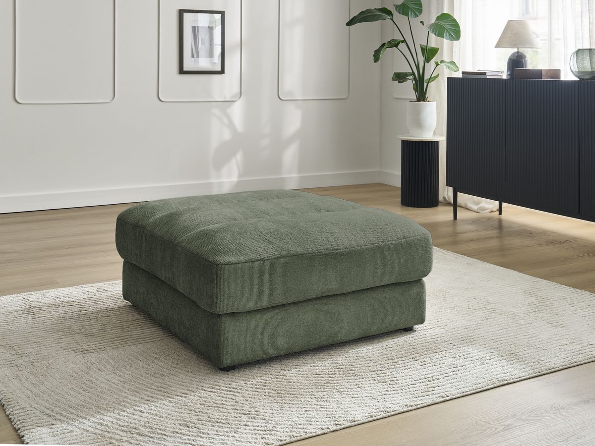 Bobochic Sierra Pouf Strukturstoff Dunkelgrün