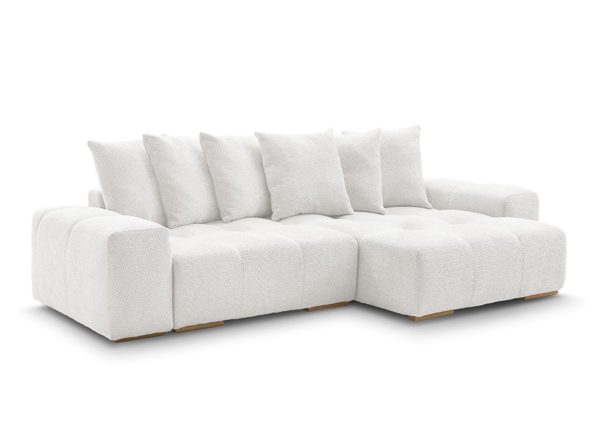 Bouclé-Stoff · Weiß
