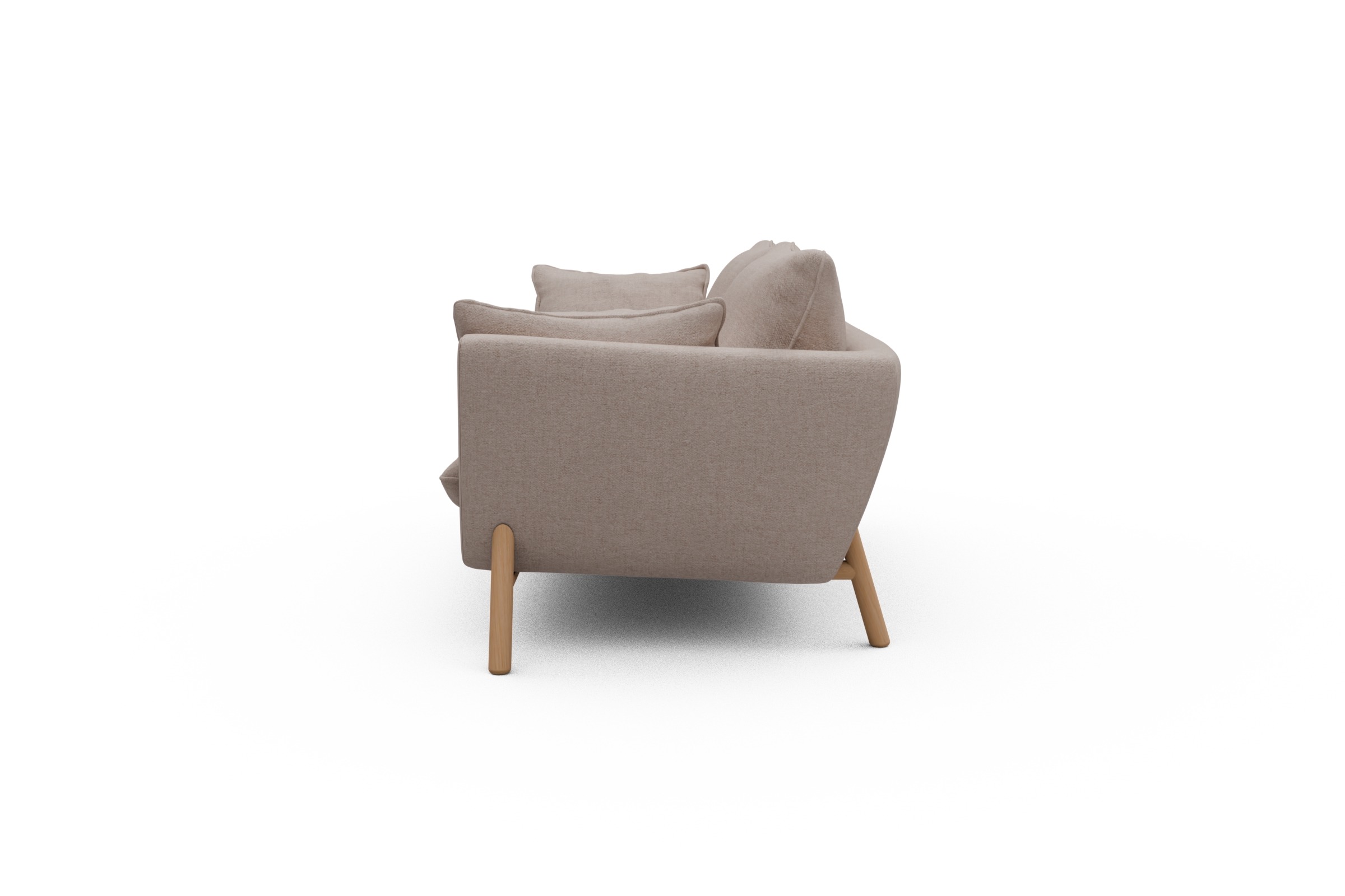 Sofa Emil 2-Sitzer Beinfarbe Eiche Natur Weda-Sand