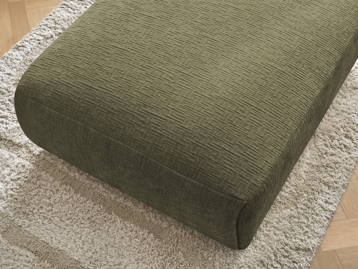 Bobochic Jana Pouf 94 × 114 cm Strukturstoff Grün