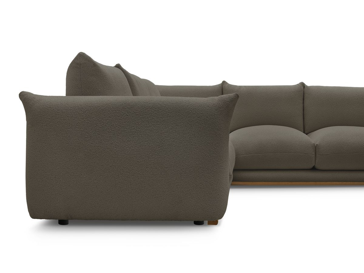 Bobochic Ernest Ecksofa Bouclé-Stoff Braun