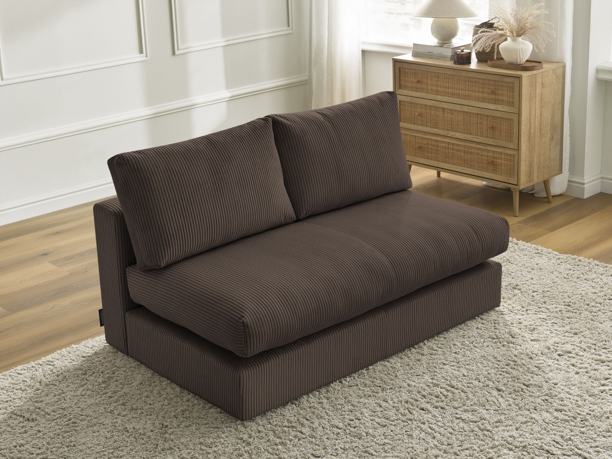 Bobochic Paris Sofamodul 2-Sitzer Cordsamt Braun