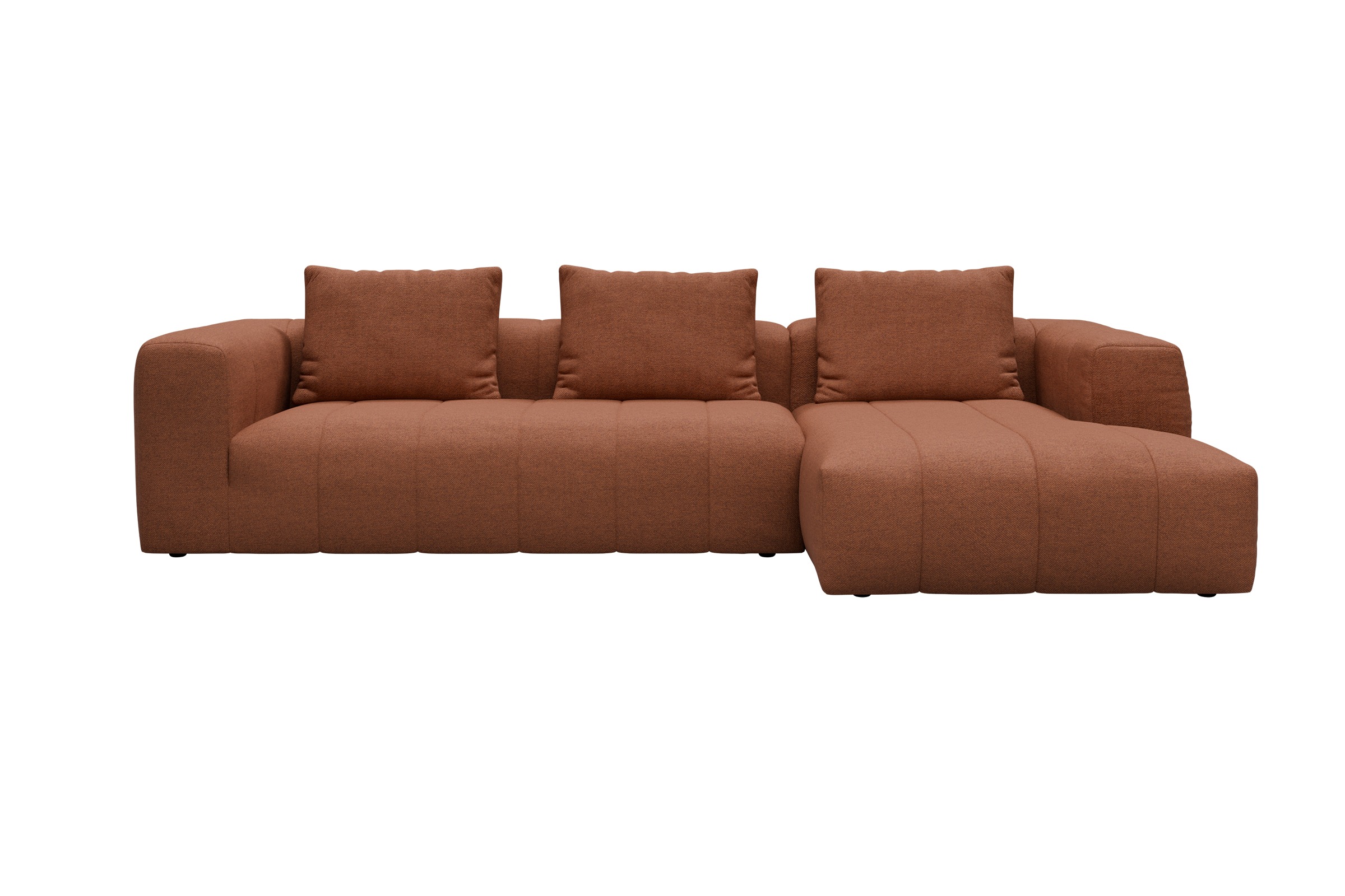 Hugo 2,5-Sitzer Armlehne links mit Chaiselongue Weda-Rust moebelfaktor