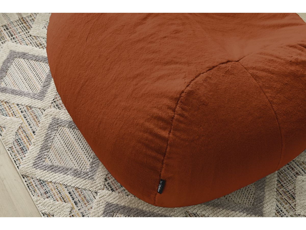 Bobochic Meribel Pouf Kunstfell Orange