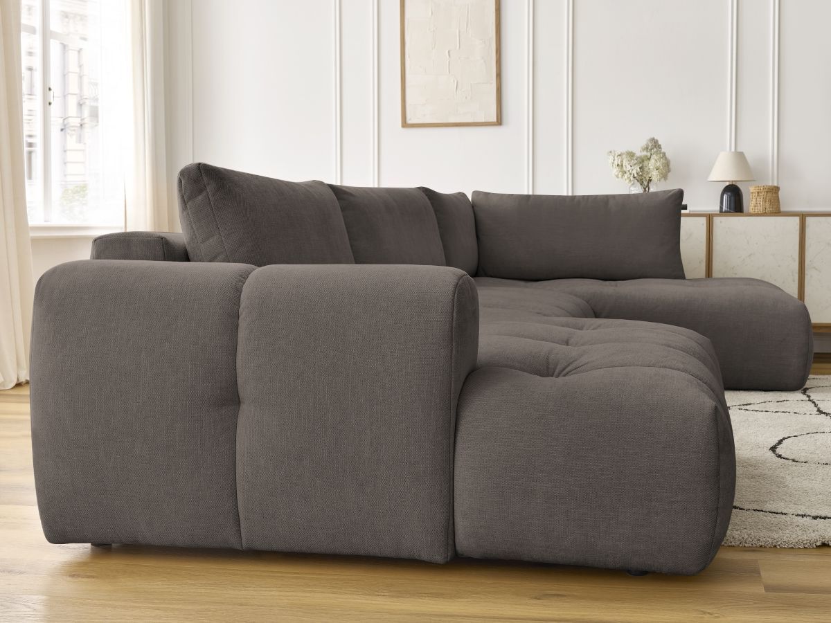 Bobochic Fuji Wohnlandschaft Stoff Taupe Ecke links