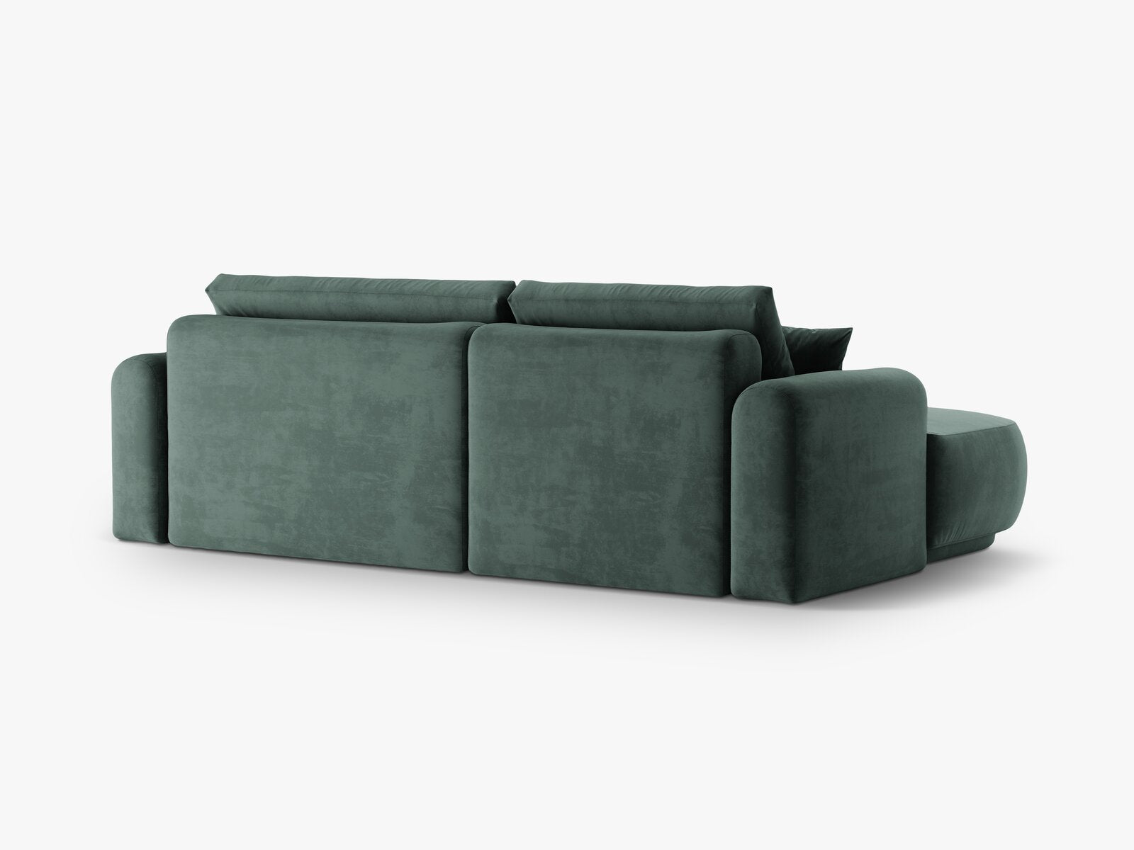 Micadoni Ella Ecksofa 5-Sitzer mit Schlaffunktion Links Samt Vogue Petrol