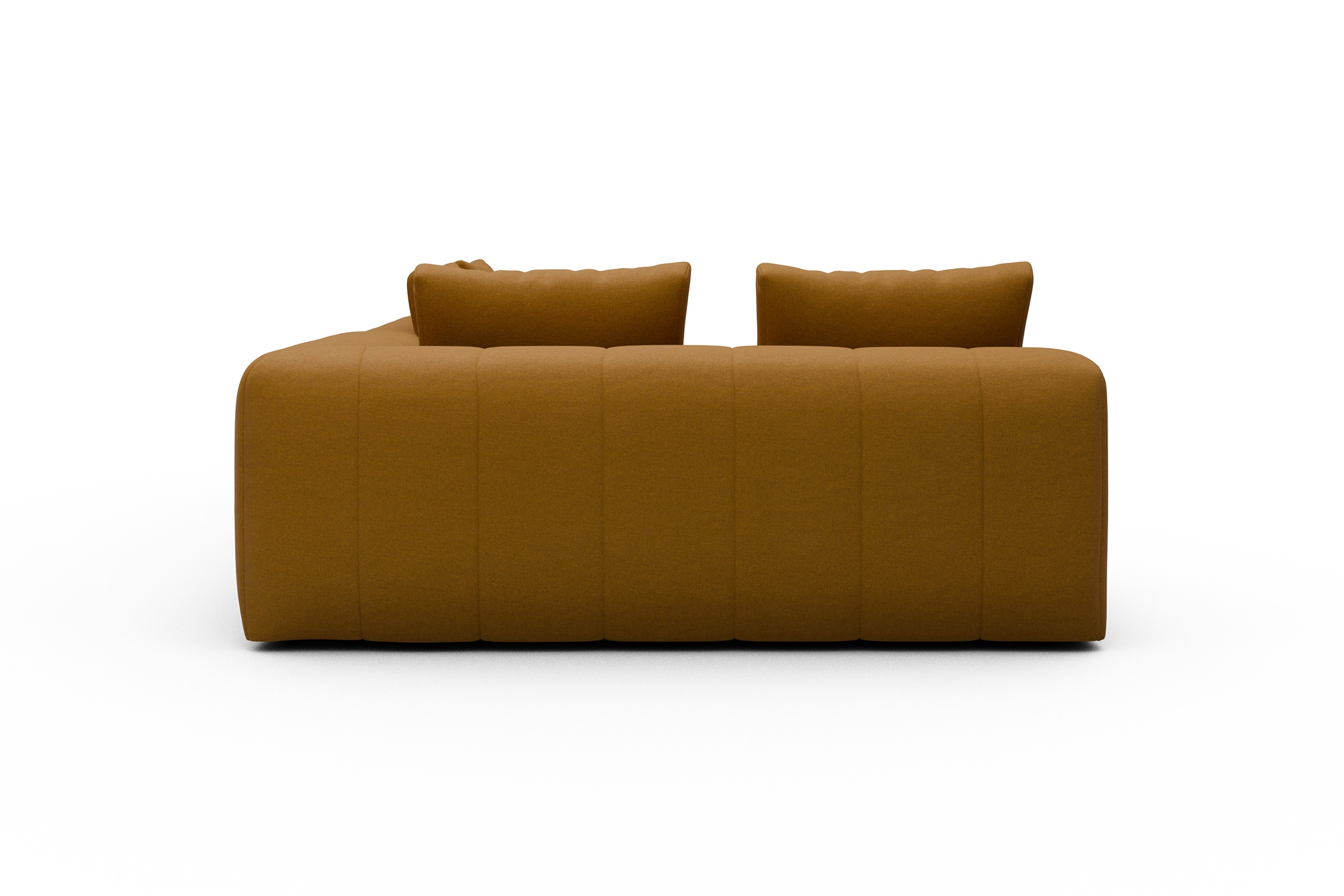 Ecksofa Hugo 2x 2,5-Sitzer Armlehne rechts Satya-Ocre
