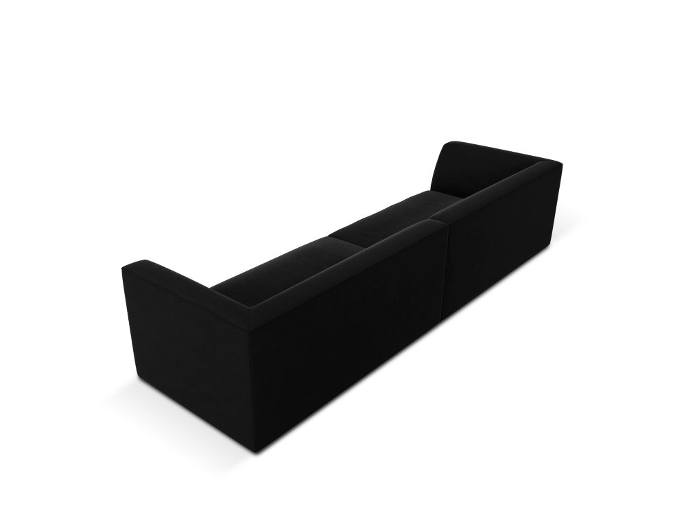 Cosmopolitan Design Sofa Siena 4-Sitzer Samt Salvador Schwarz