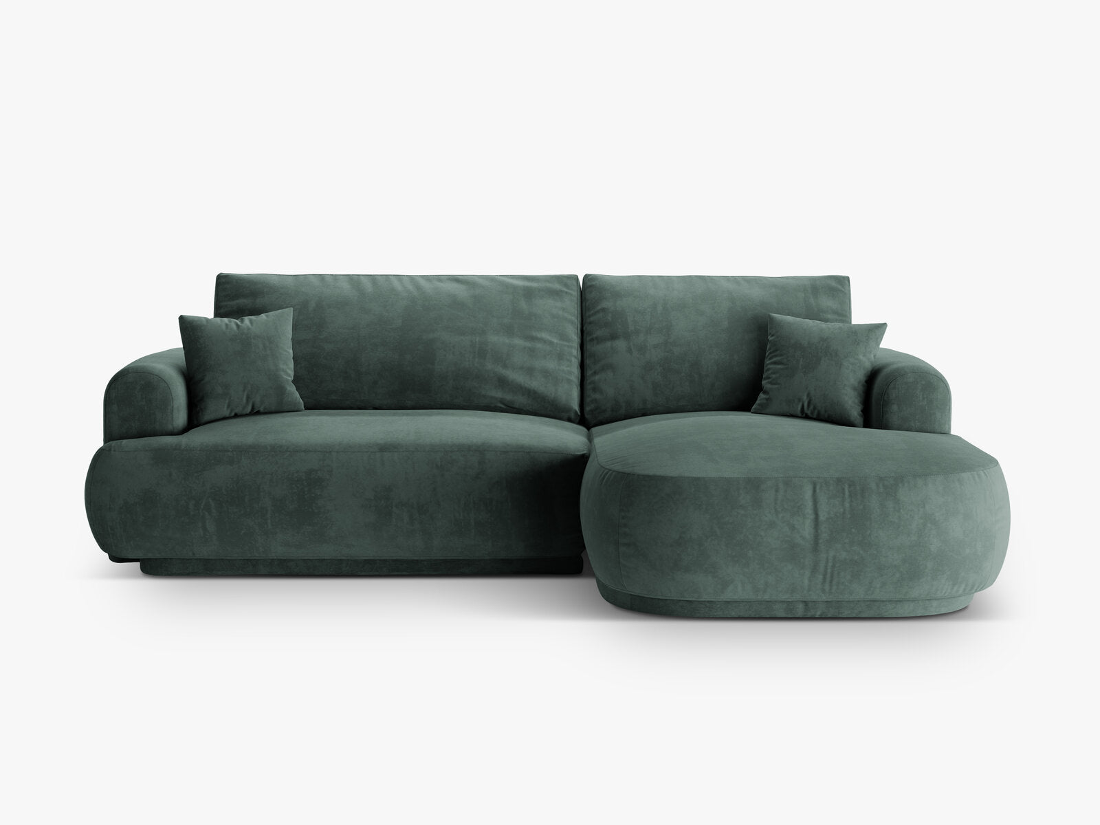 Micadoni Ella Ecksofa 5-Sitzer mit Schlaffunktion Rechts Samt Vogue Petrol