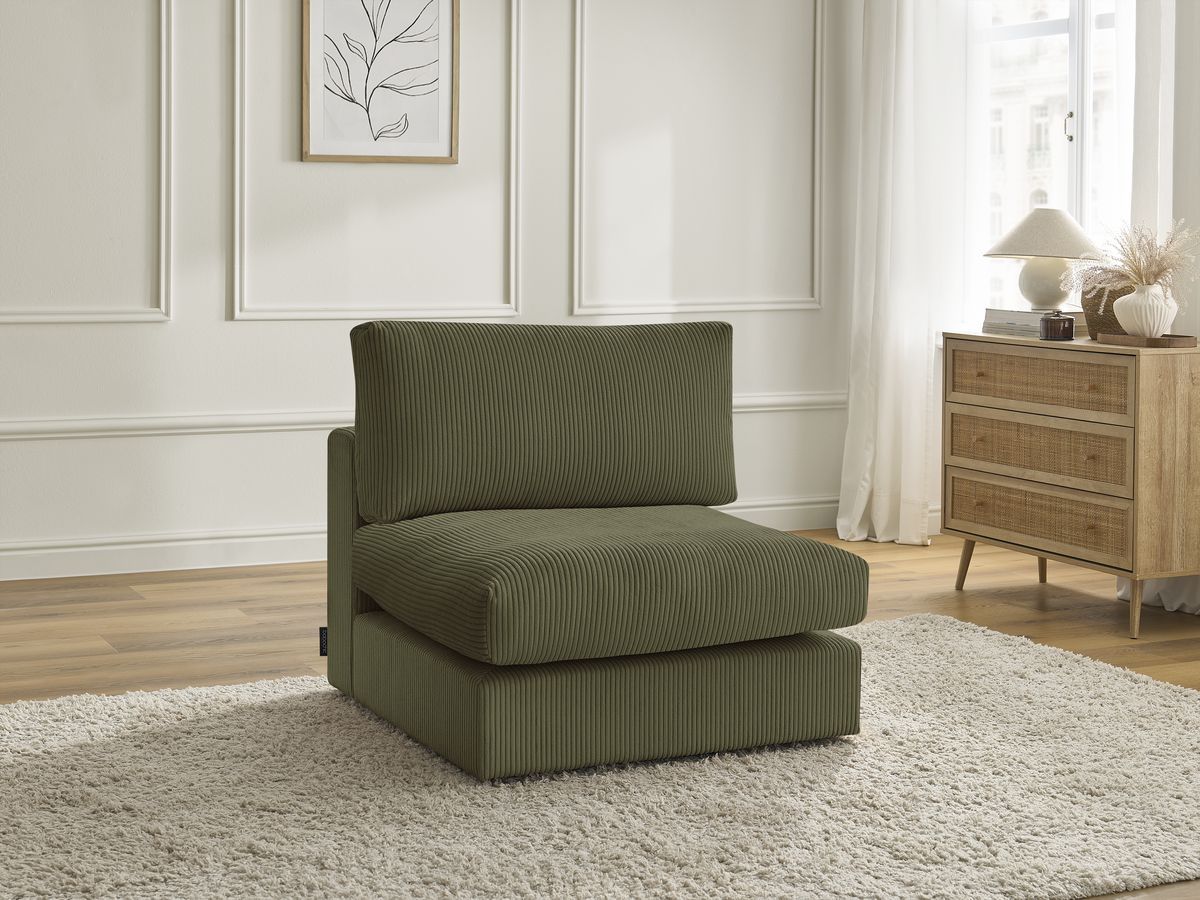 Bobochic Paris Sofamodul 1-Sitzer Cordsamt Grün