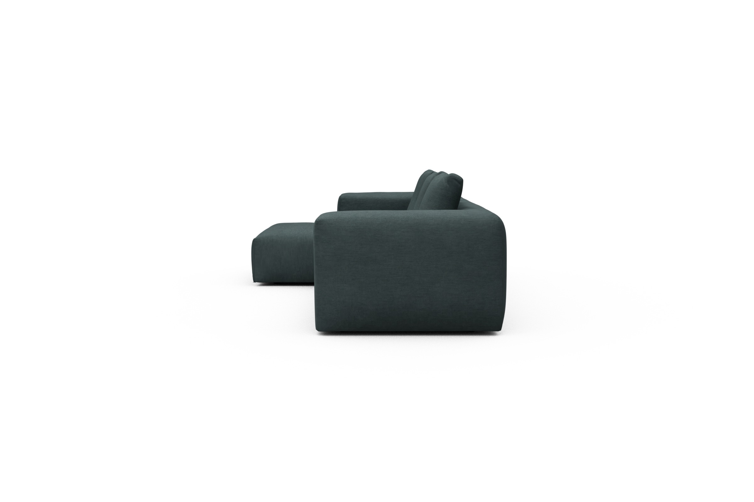 Ecksofa Fred Chaiselongue links mit 2,5-Sitzer Vivus-Blue