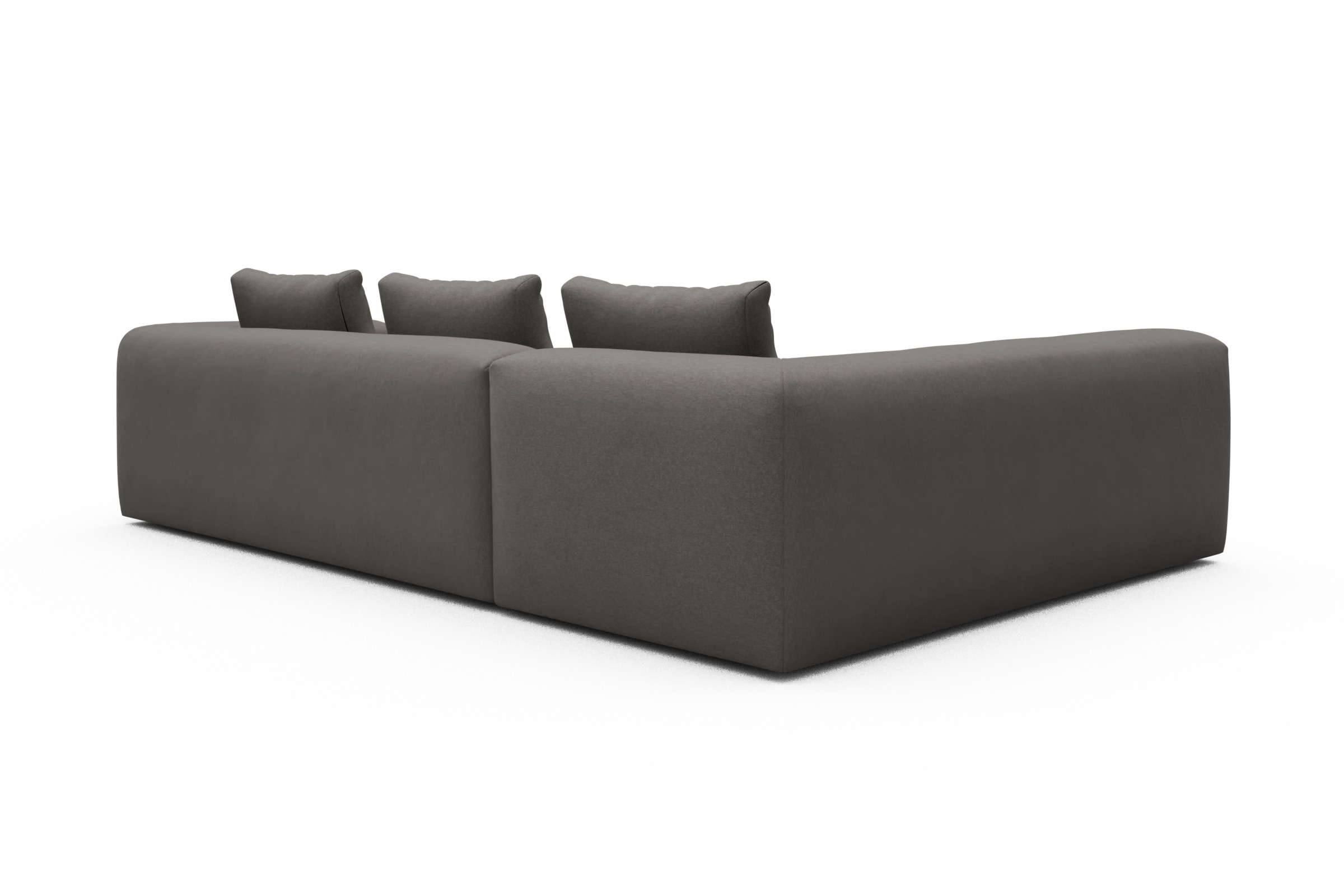 Ecksofa Fred 2x 2,5-Sitzer links offen Satya-Taupe