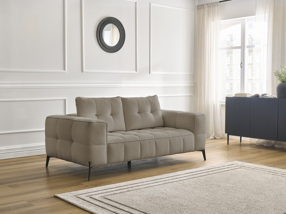 Bobochic Anis Sofa 2-Sitzer Strukturstoff Taupe