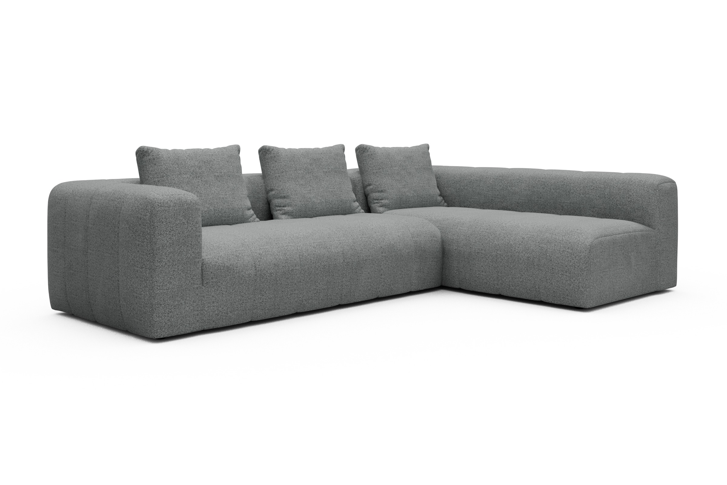Ecksofa Hugo 2x 2,5-Sitzer Armlehne links Aivi-Gravet-Grey