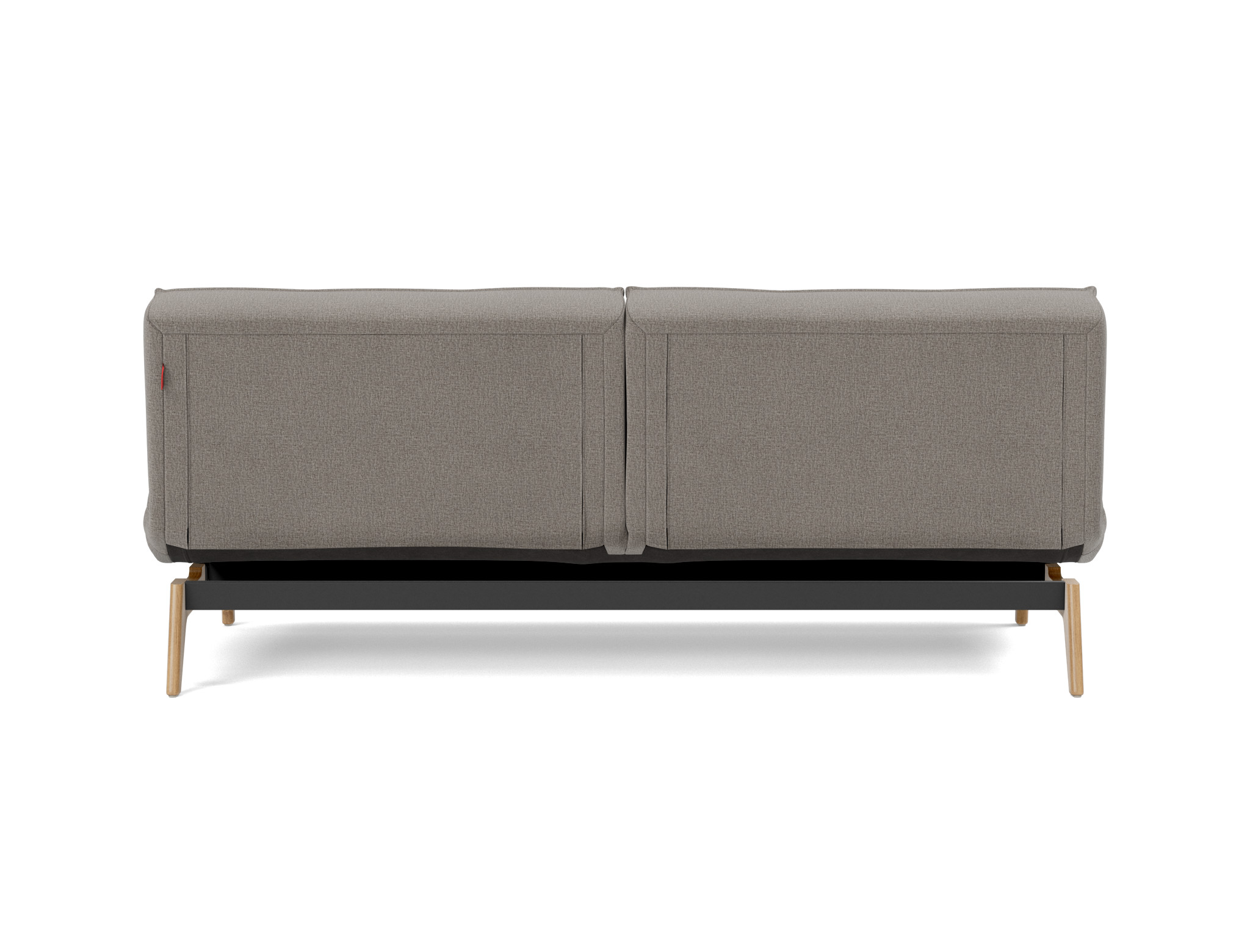 Schlafsofa Splitback Flachgewebe Mixed Dance 521-Grey Beine Eiche