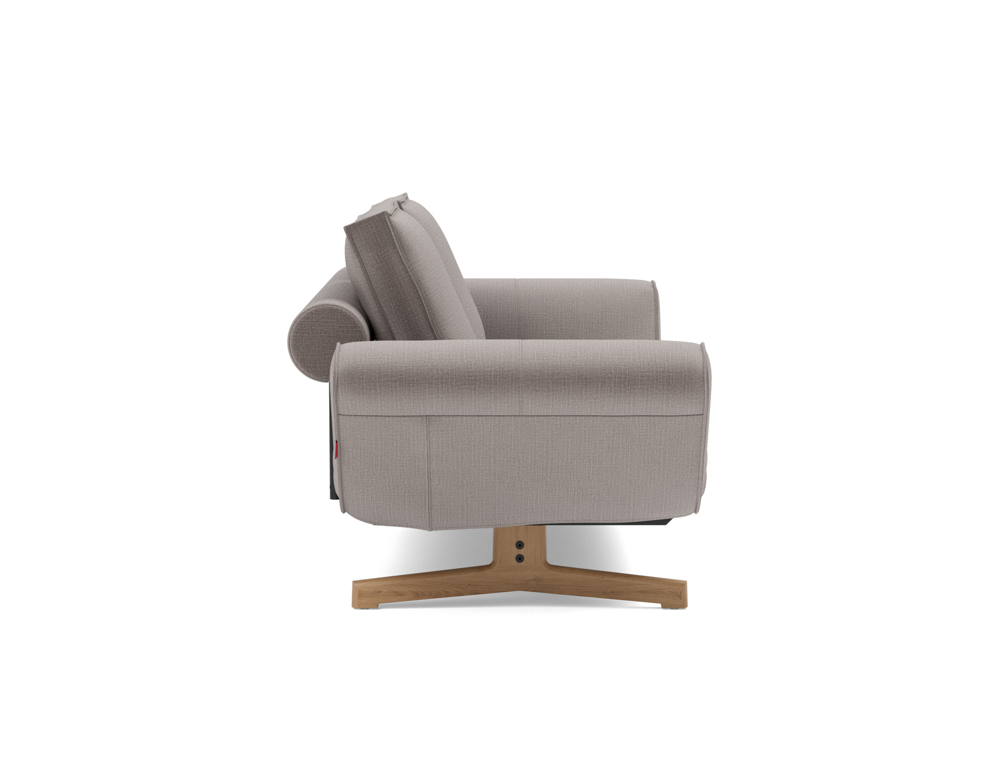 Tagesbett Ghia Chenille Esina 418-Truffle Beine Eiche
