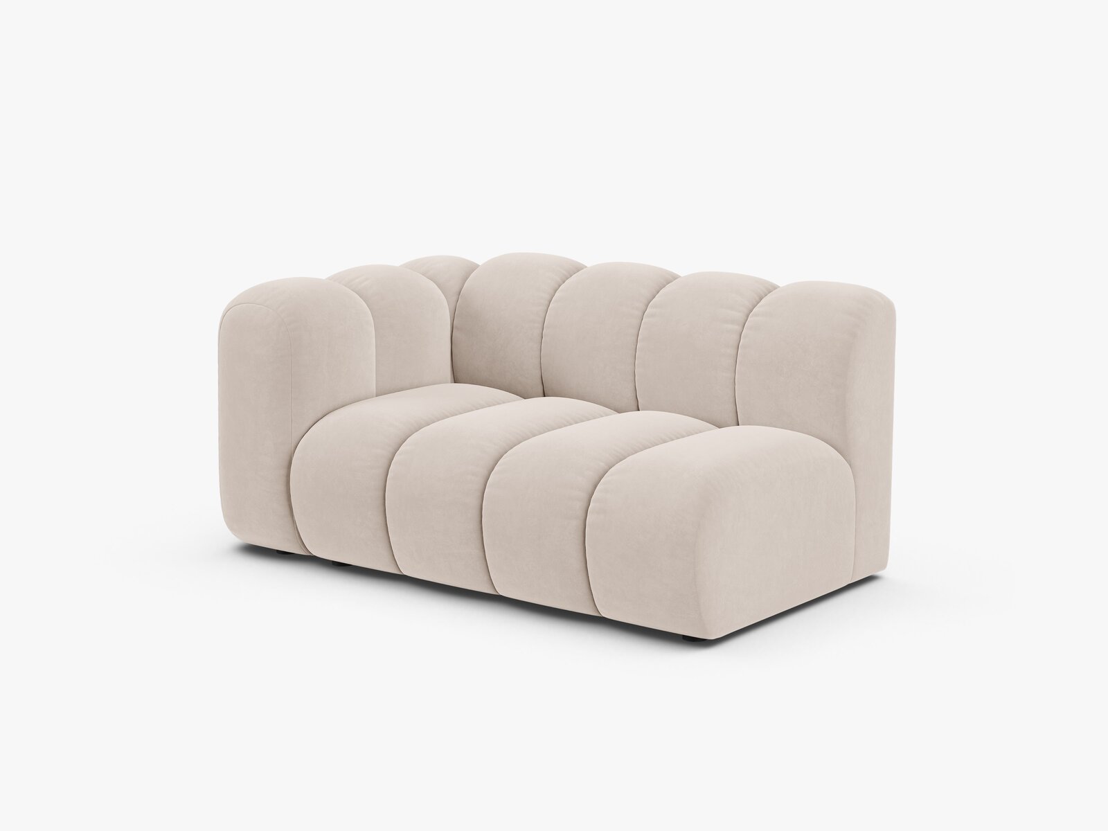 Micadoni Modul Lupine 2-Sitzer Samt Venus Helles Beige Links