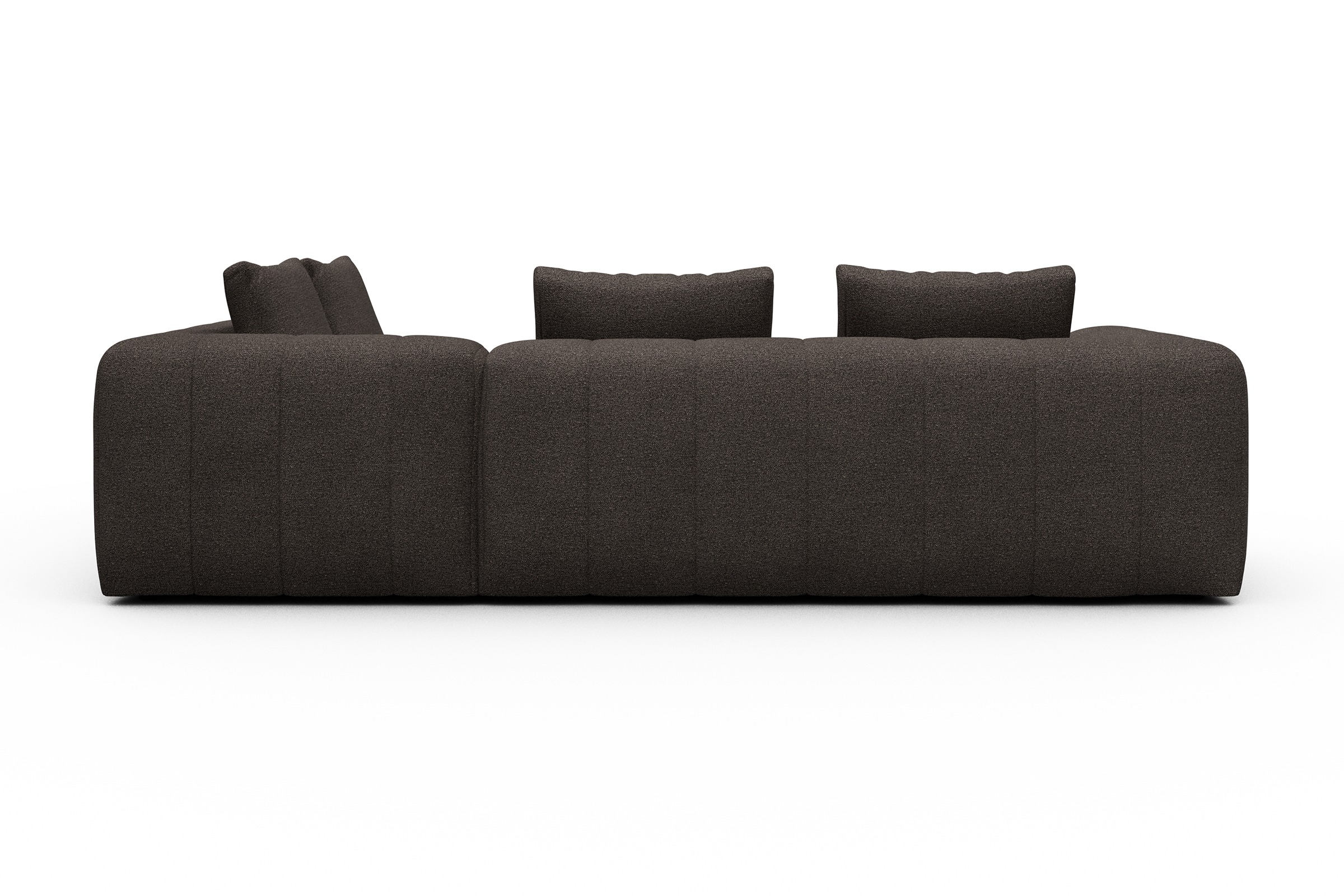 Ecksofa Hugo 2x 2,5-Sitzer Armlehne links Boucle-Taupe