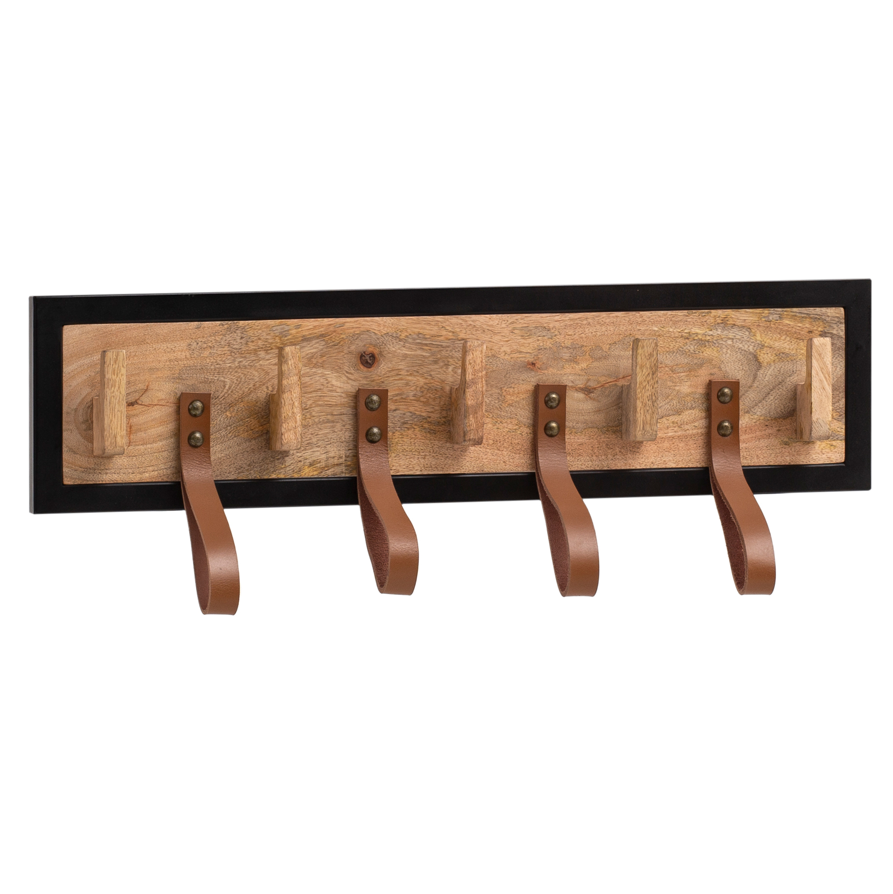 Wandgarderobe Brusand Mango Massivholz Braun 60 × 6 × 15 cm