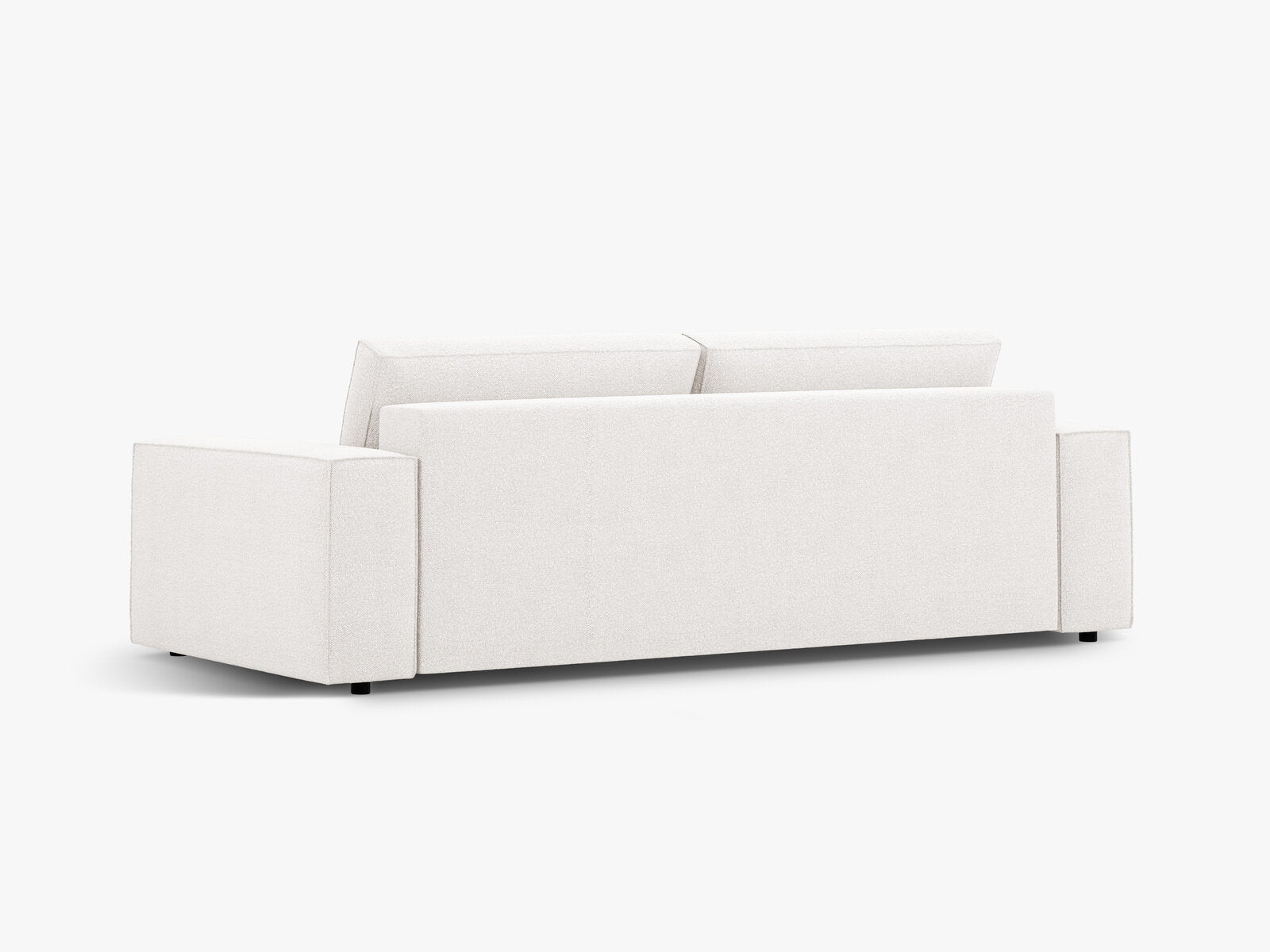 Micadoni Schlafsofa Jodie 3-Sitzer Boucle Weiß