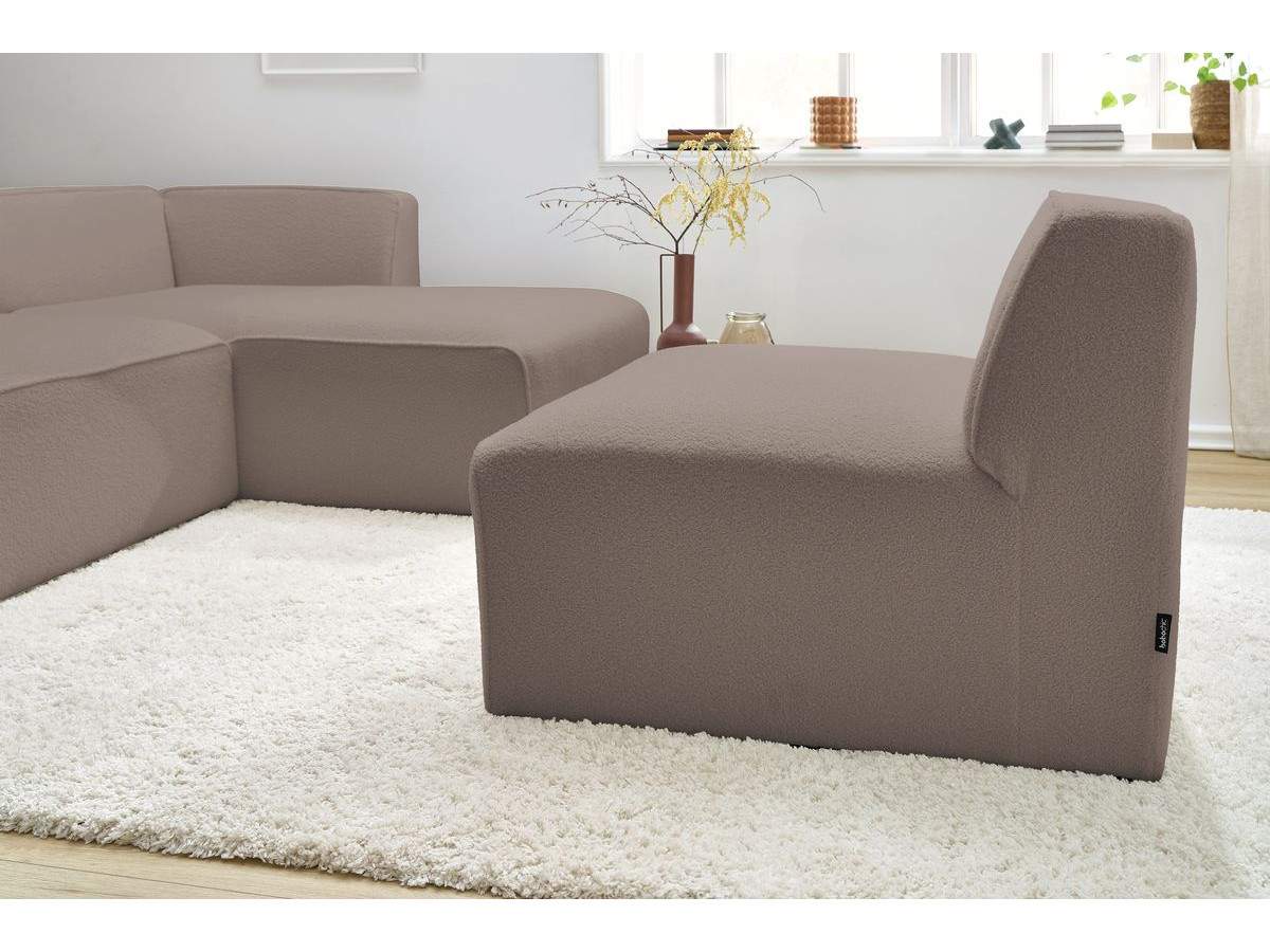 Bobochic Megeve Sofamodul 1-Sitzer Bouclé-Stoff Braun