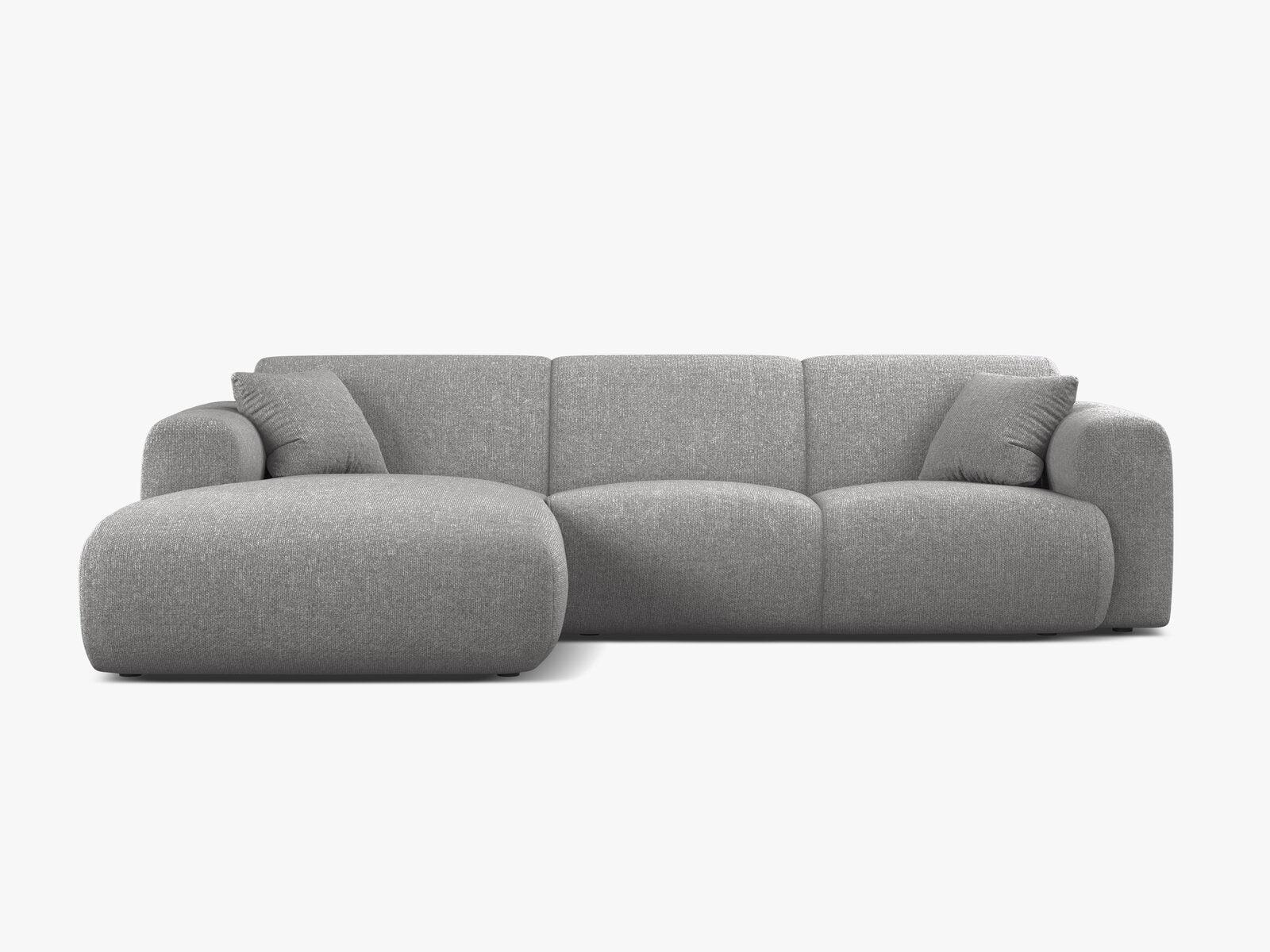 Micadoni Ecksofa Molino 4-Sitzer Links Chenille Eden Hellgrau