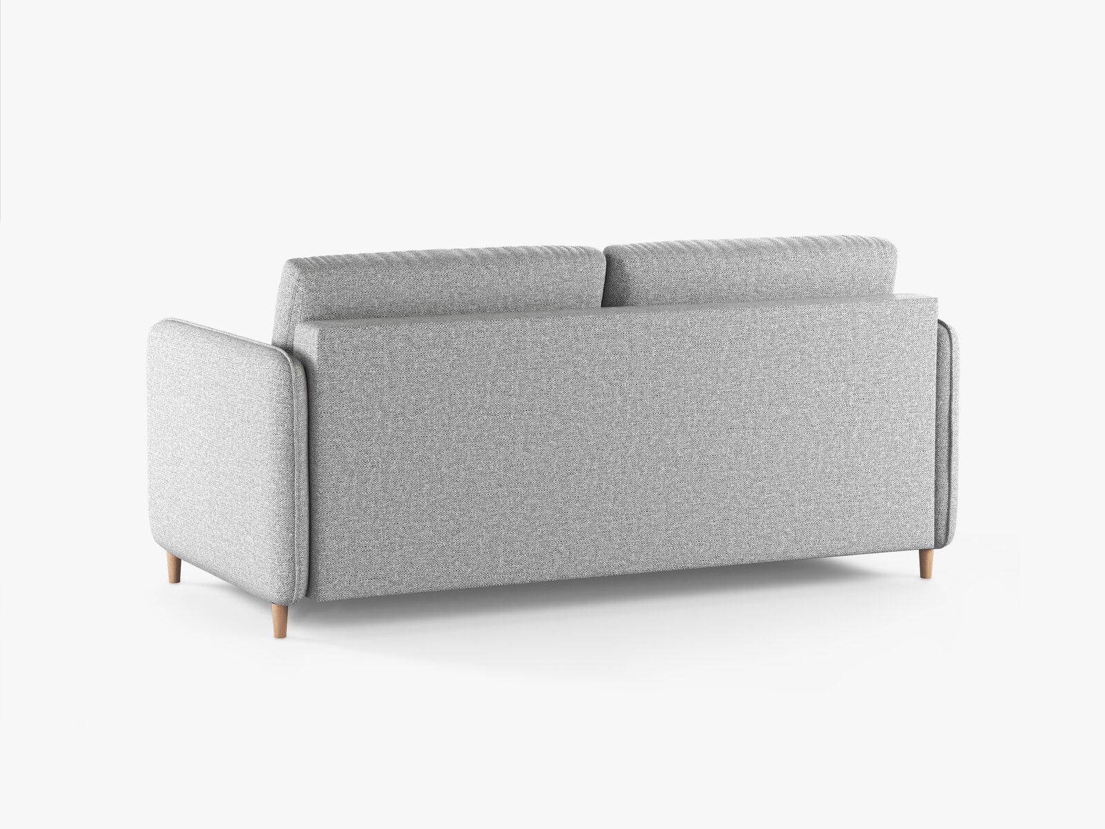 Micadoni Sofa mit Schlaffunktion Simo 3-Sitzer Strukturierter Stoff Babel Hellgrau