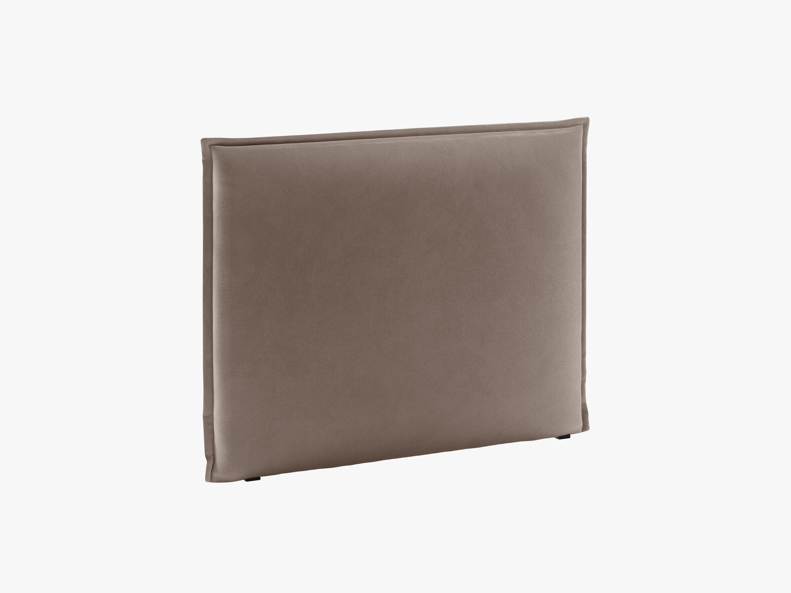 Micadoni Monica Samtiger Kopfteil 140 cm (H 120 cm) Samt Paris Warmes Grau 140x120