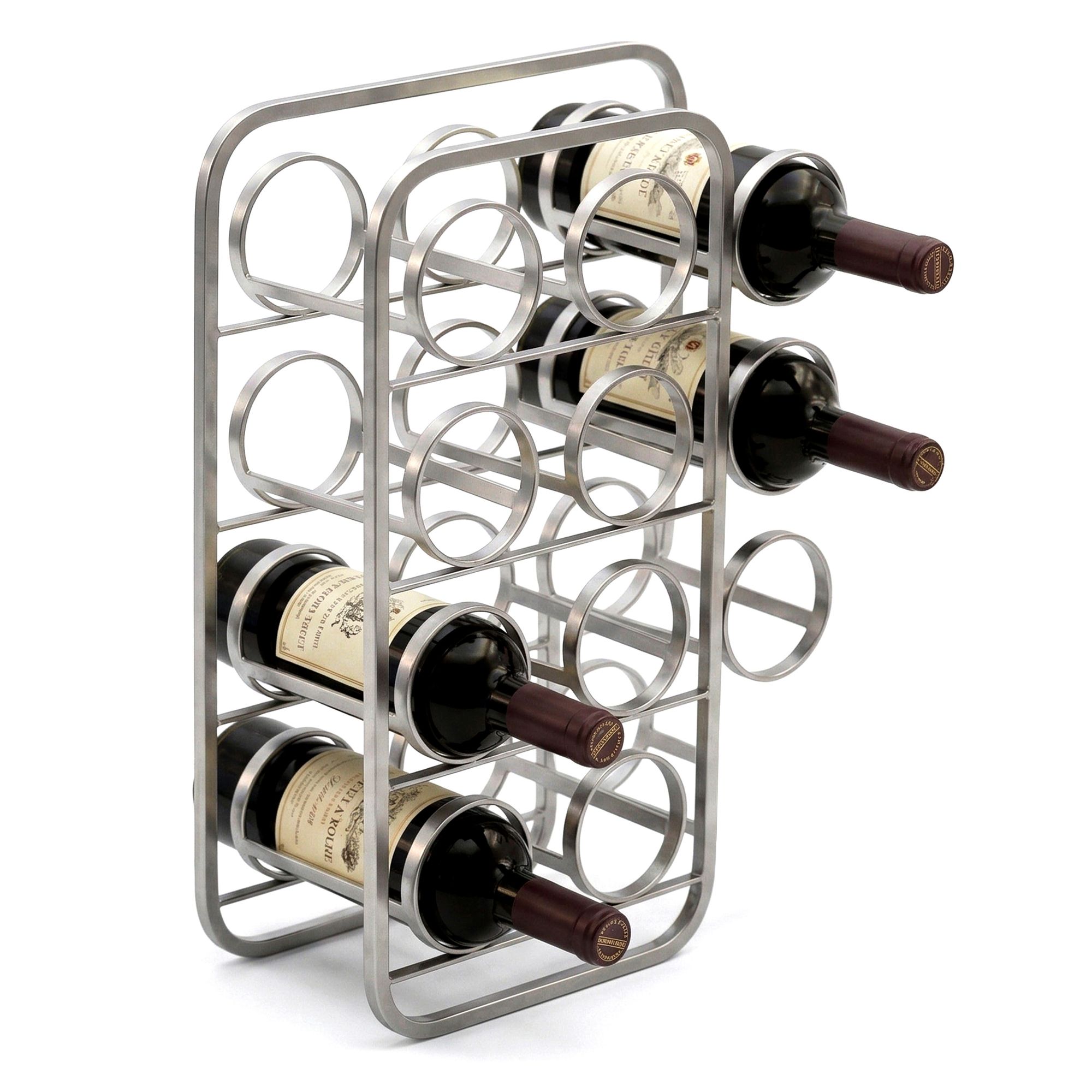 Flaschenregal Sorreisa Metall Silber 34 × 15 × 47 cm