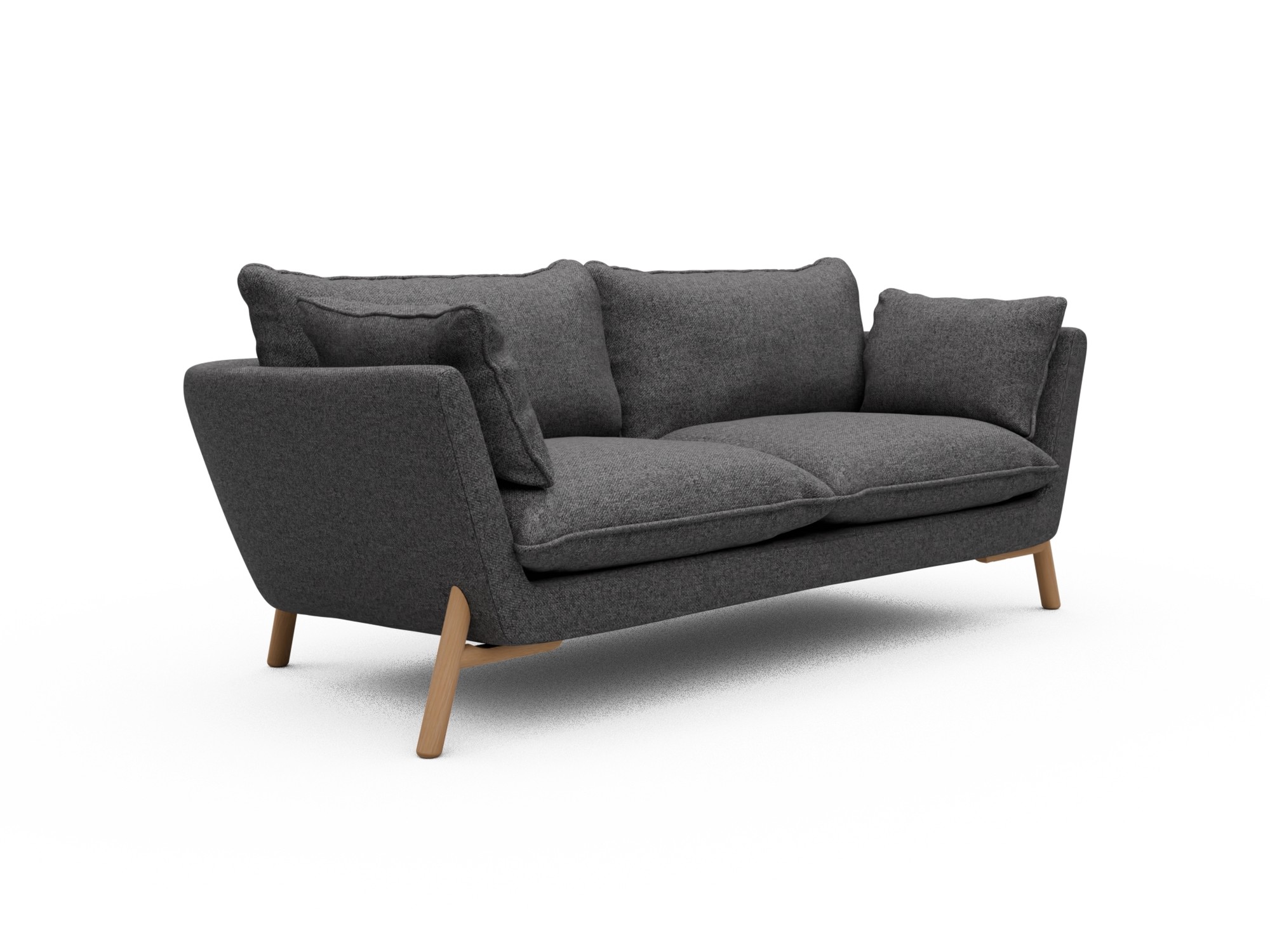 Skandi Home Sofa Emil Soft 2-Sitzer Beinfarbe Eiche Natur Sama-Antracite moebelfaktor