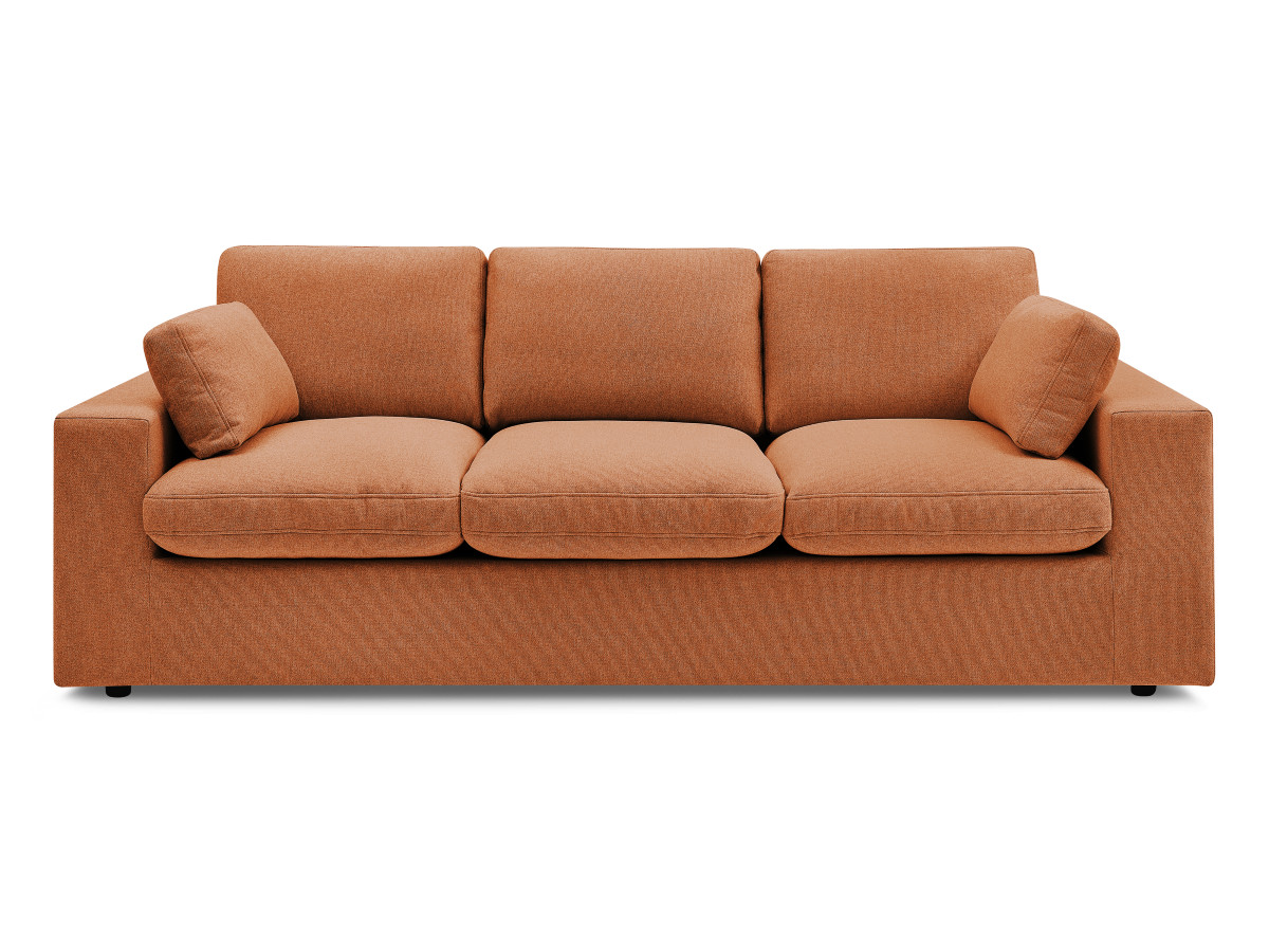 Bobochic Belair Sofa 3-Sitzer 220 × 93 cm Stoff Orange