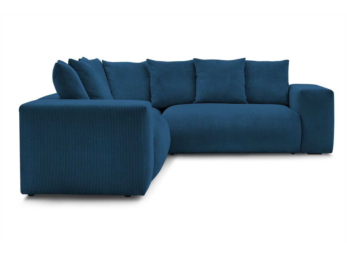 Bobochic Voltaire Ecksofa 268 × 214 cm Cordsamt Dunkelblau Ecke links