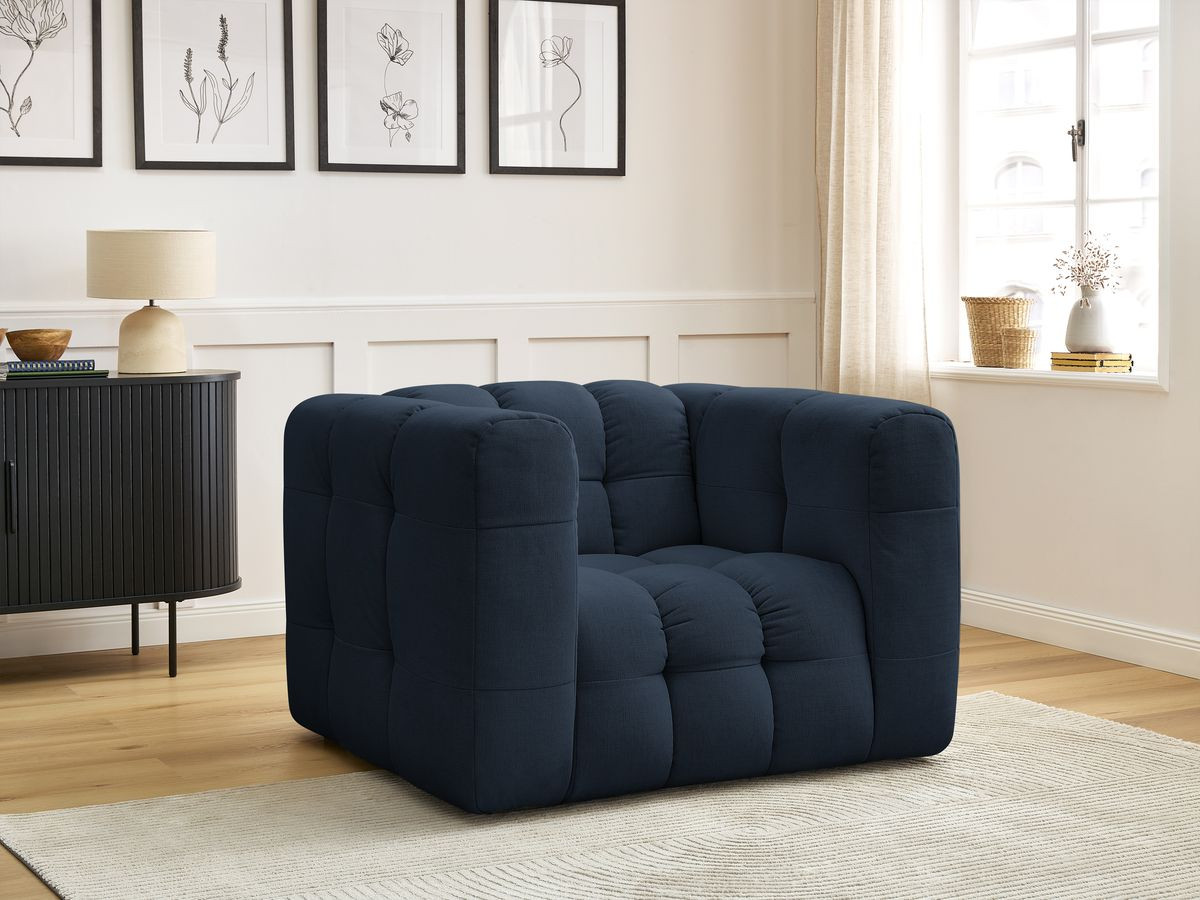 Bobochic Ulysse Sessel Stoff Dunkelblau