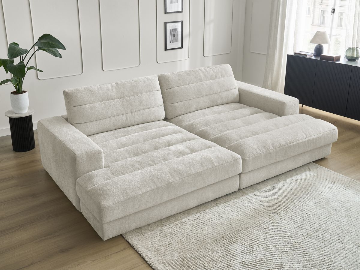Bobochic Sierra Sofa 4-Sitzer Strukturstoff Beige