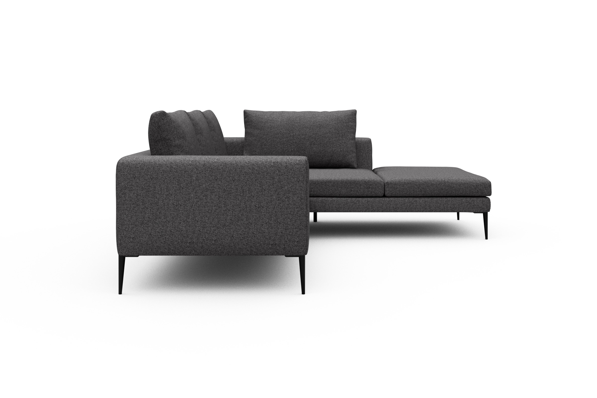Ecksofa Paul Relax-Ecke rechts mit 2-Sitzer Sama-Antracite