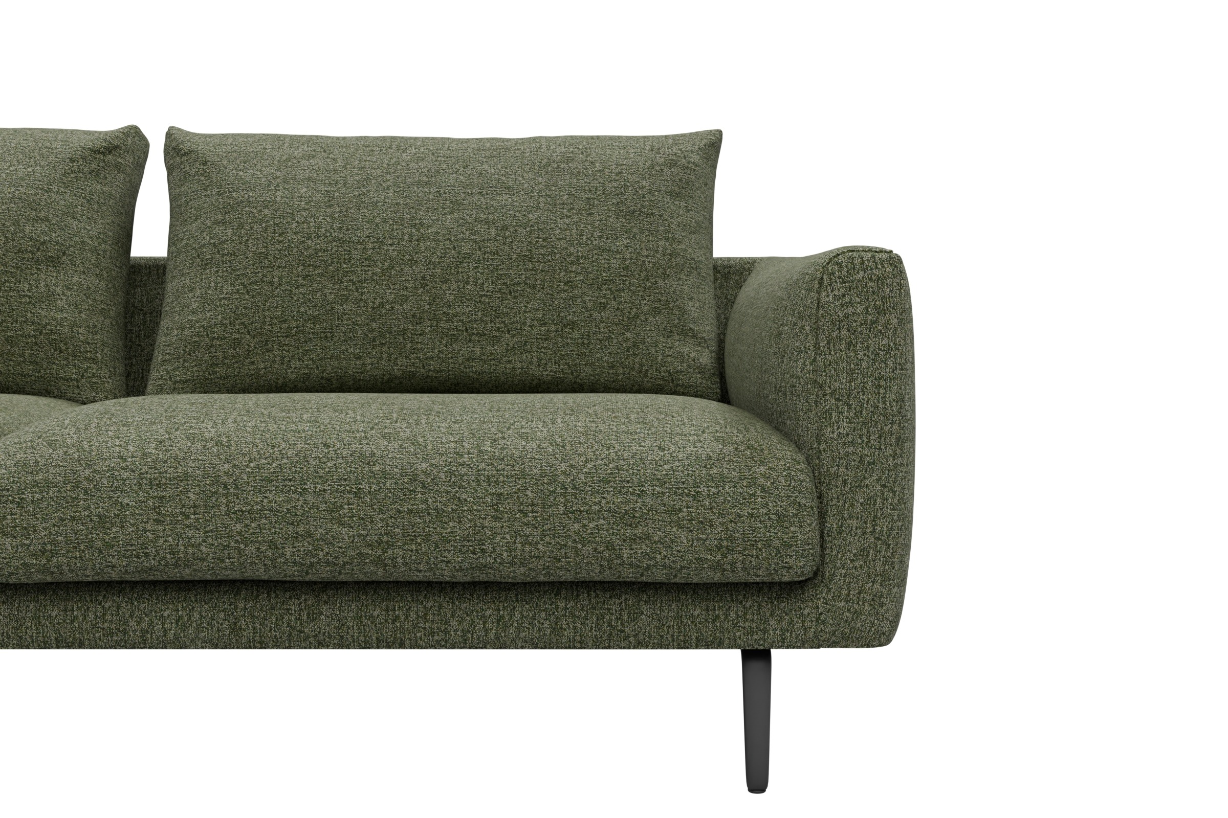 Ecksofa Karl Chaiselongue links mit 2,5-Sitzer Carreno-Vivid-Green