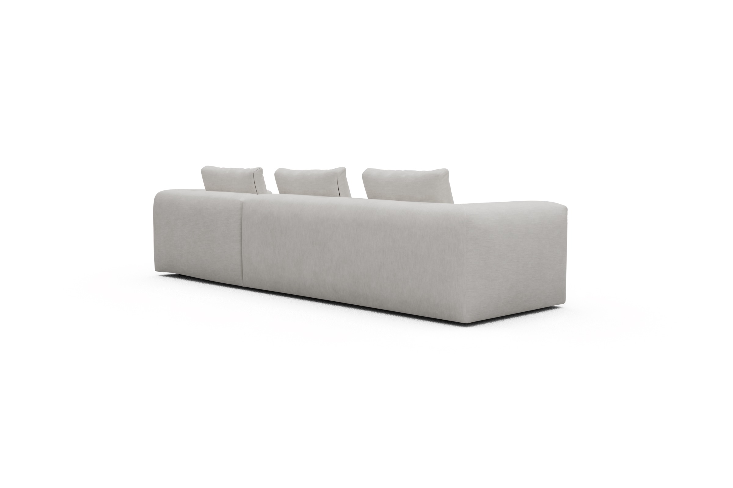 Ecksofa Fred Chaiselongue rechts mit 2,5-Sitzer Vivus-Dusty-Off-White