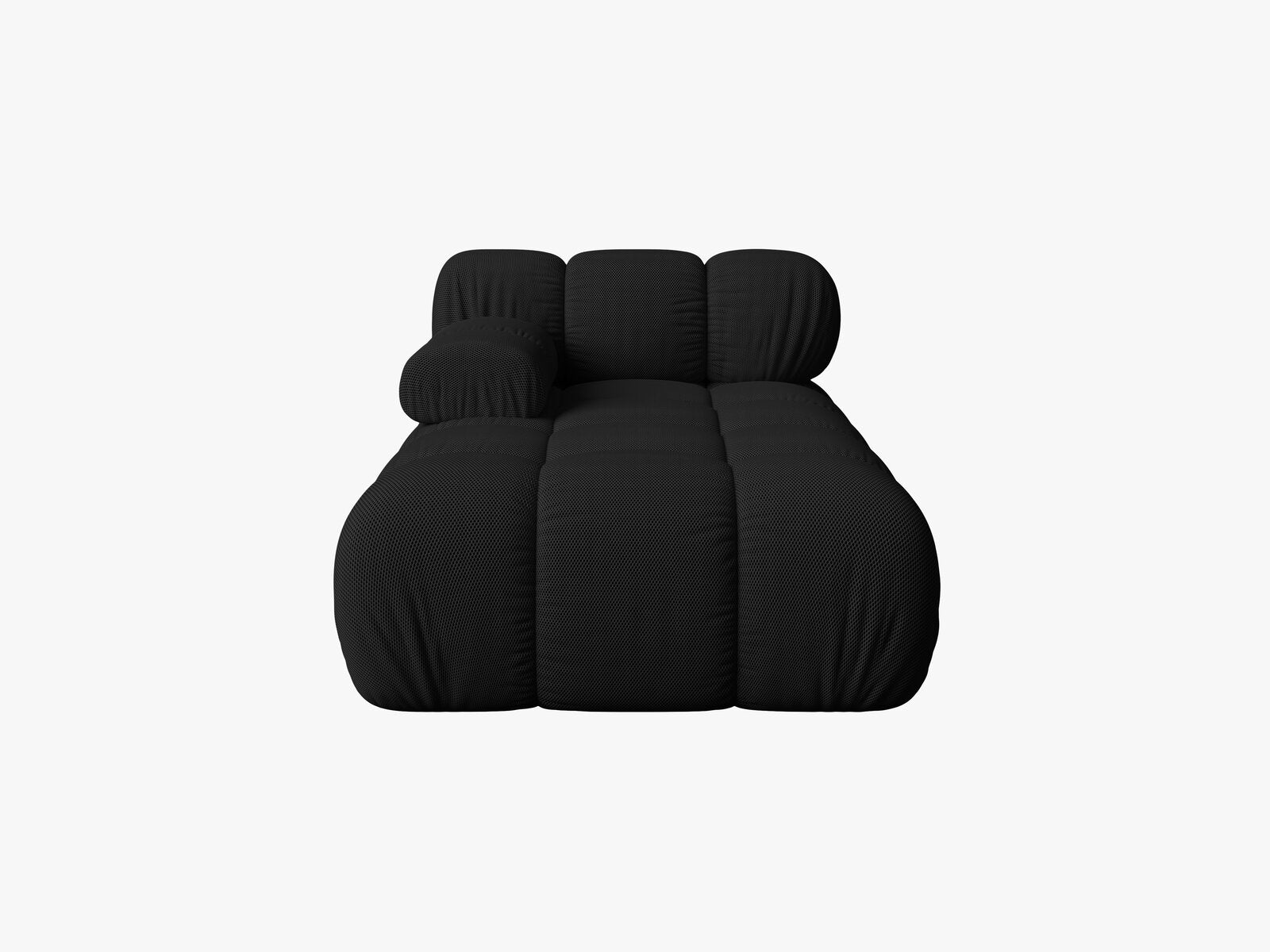 Micadoni Recamiere Bellis Links 3D-Stoff Sonic Schwarz