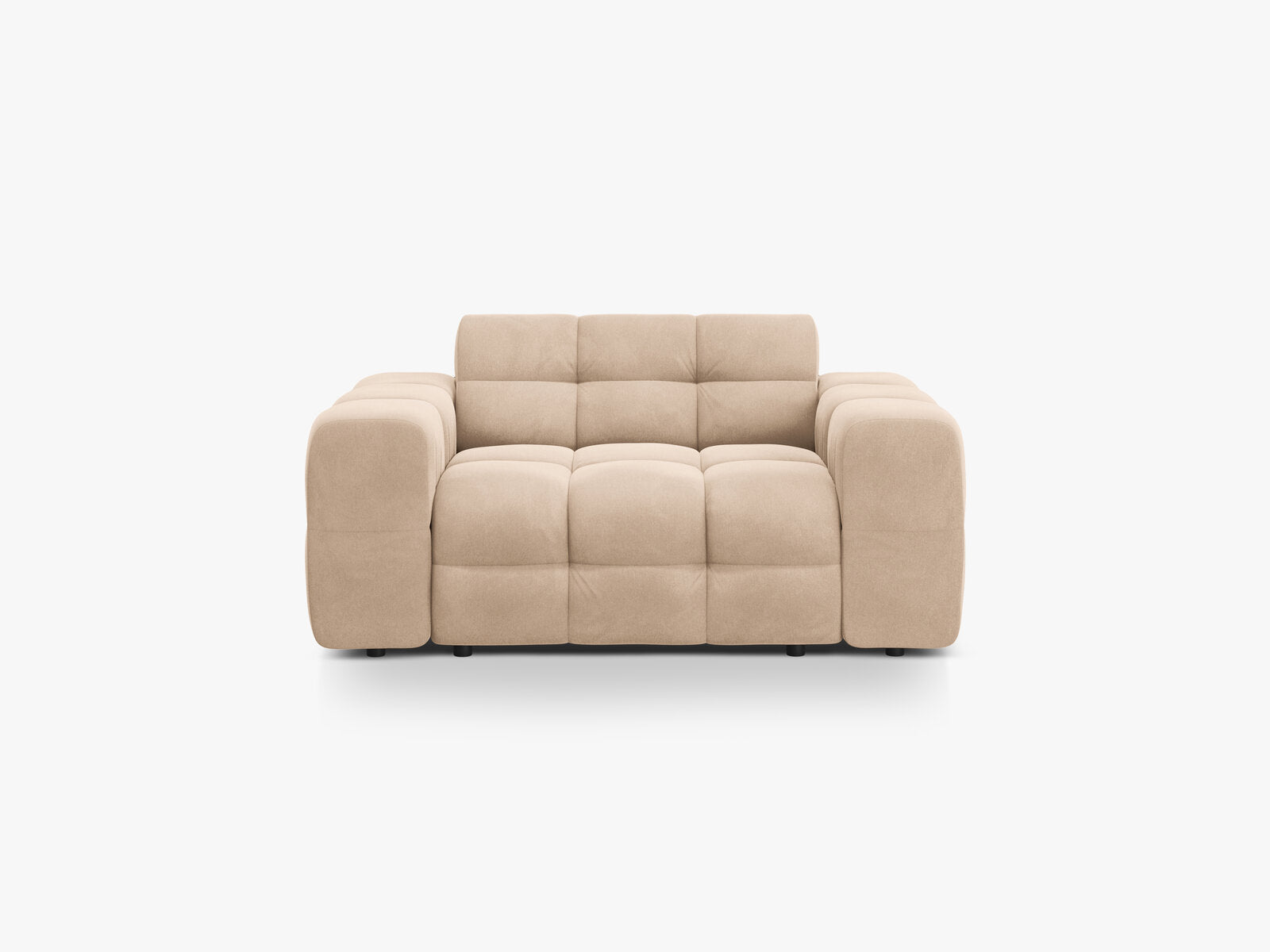 Micadoni Sofa Kendal 2-Sitzer Samt Mandel Beige