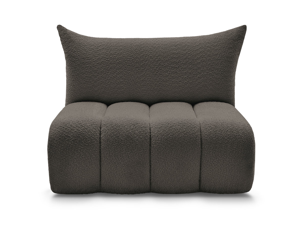 Bobochic Azra Sofamodul 2-Sitzer 120 × 112 cm Bouclé-Stoff Braun