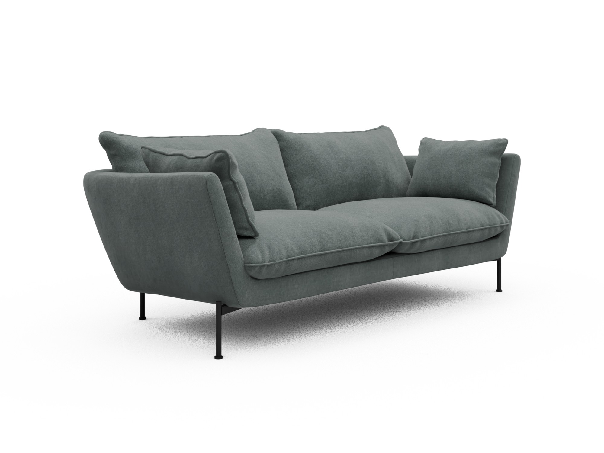 Skandi Home Sofa Anton Soft 2-Sitzer Smooth-Silver-Grey moebelfaktor