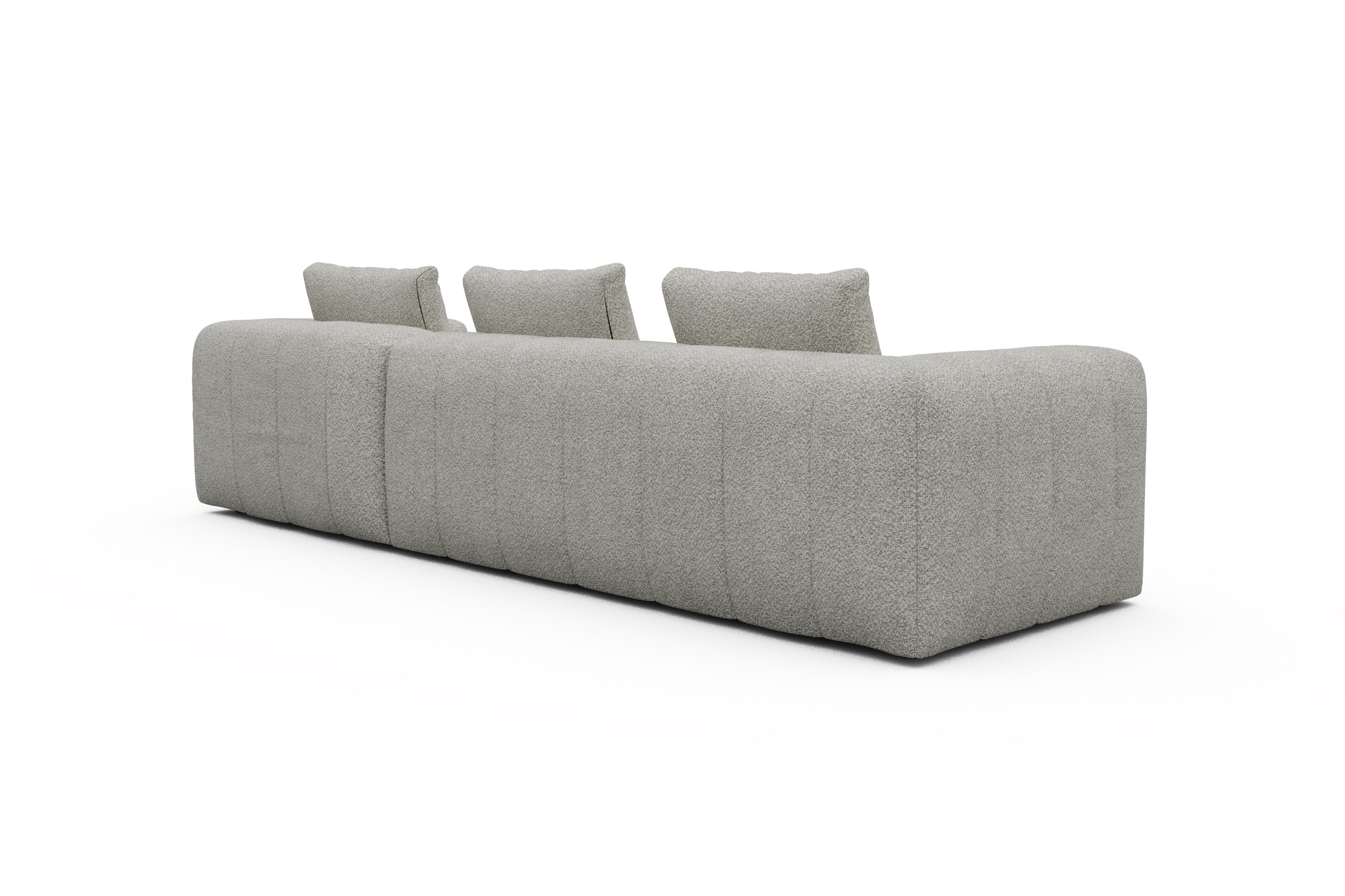 Ecksofa Hugo 2,5-Sitzer Armlehne links mit Chaiselongue Vanora-Warm-Sand